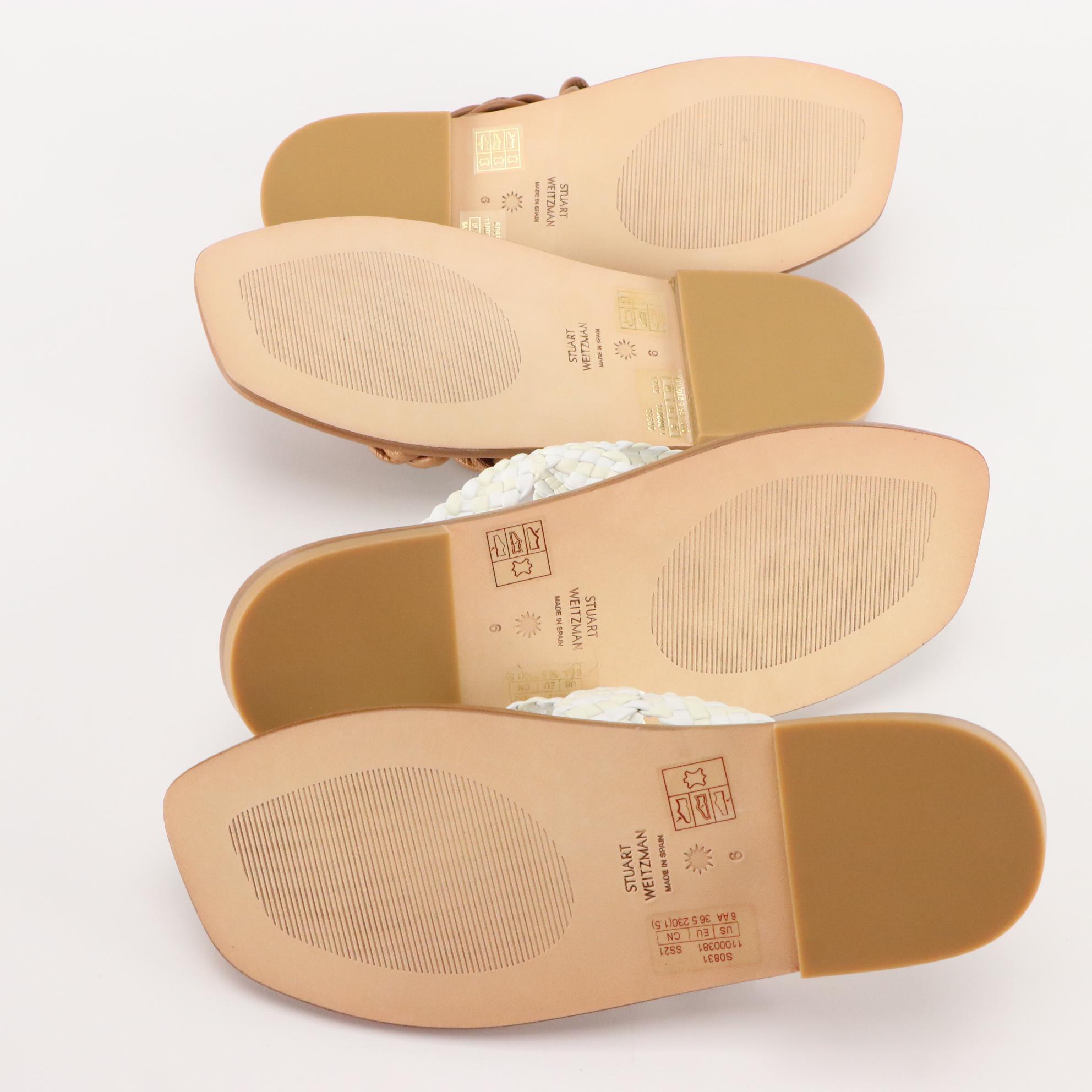 Stuart Weitzman Toe Post, Wrap, and Jelly Sandals, New in Boxes