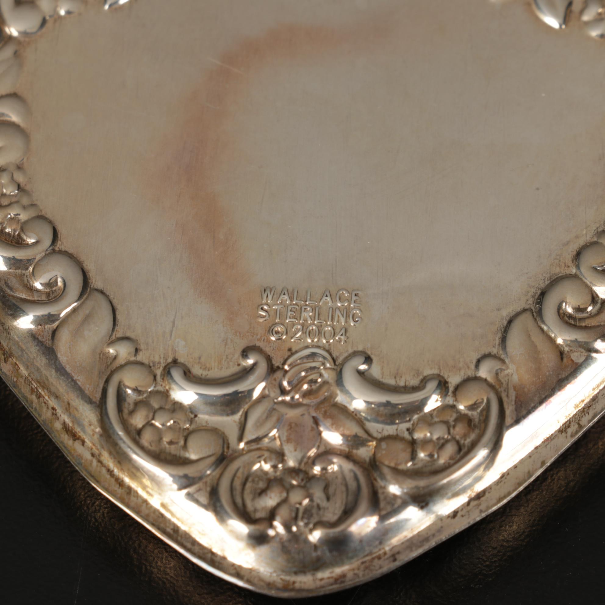 Wallace Sterling Heart Ornaments With Scenes and Cross, 2002-2004