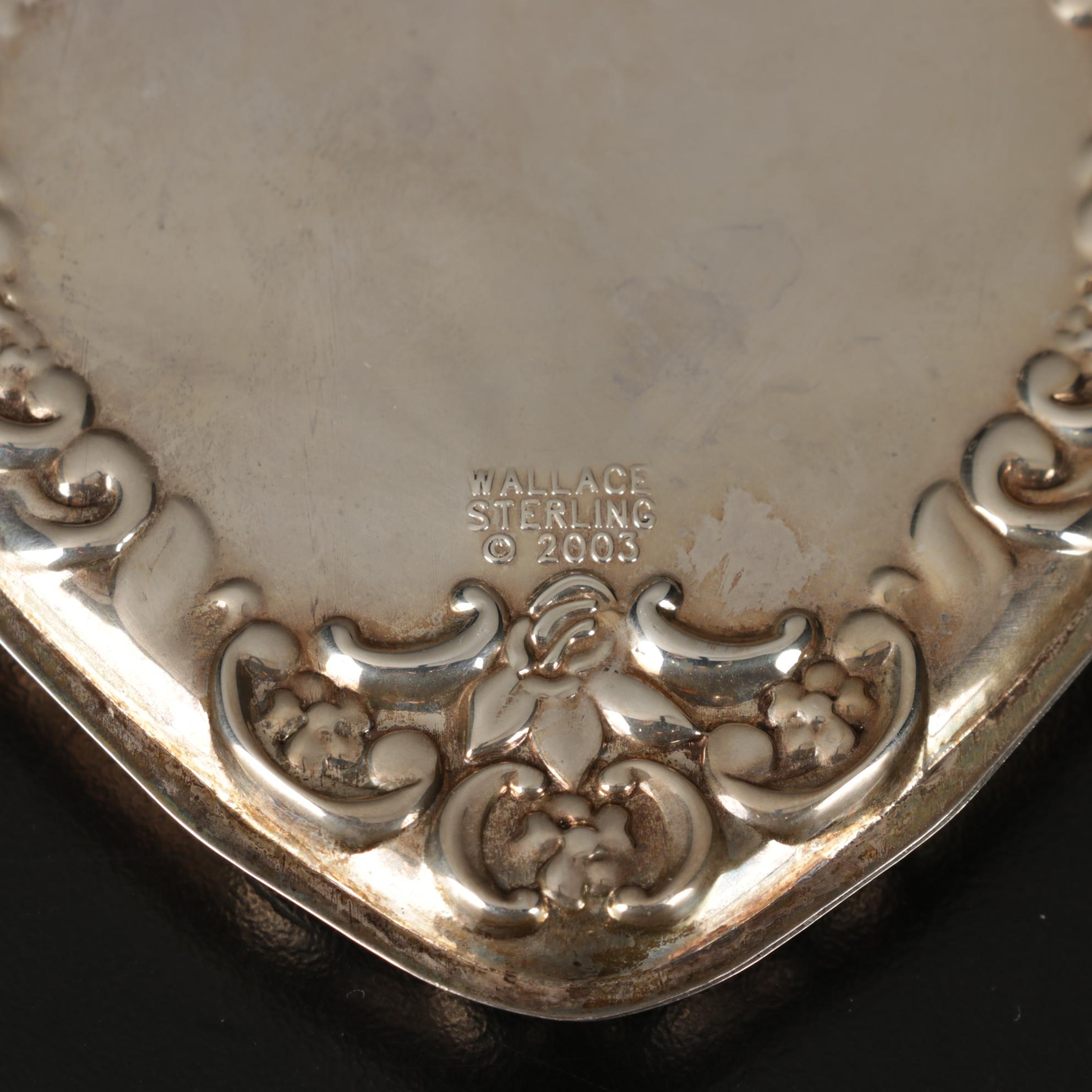 Wallace Sterling Heart Ornaments With Scenes and Cross, 2002-2004