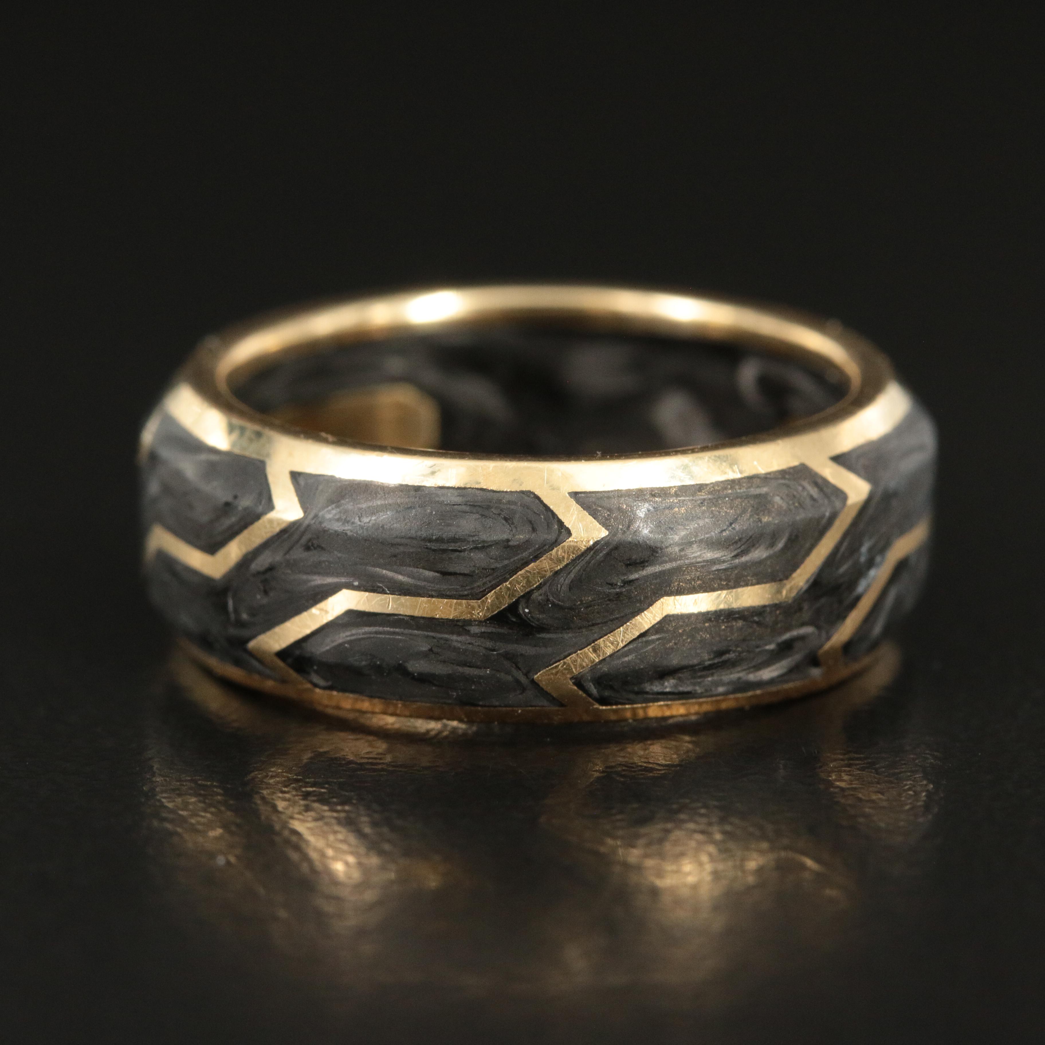 David Yurman "Forged Carbon" 18K Band