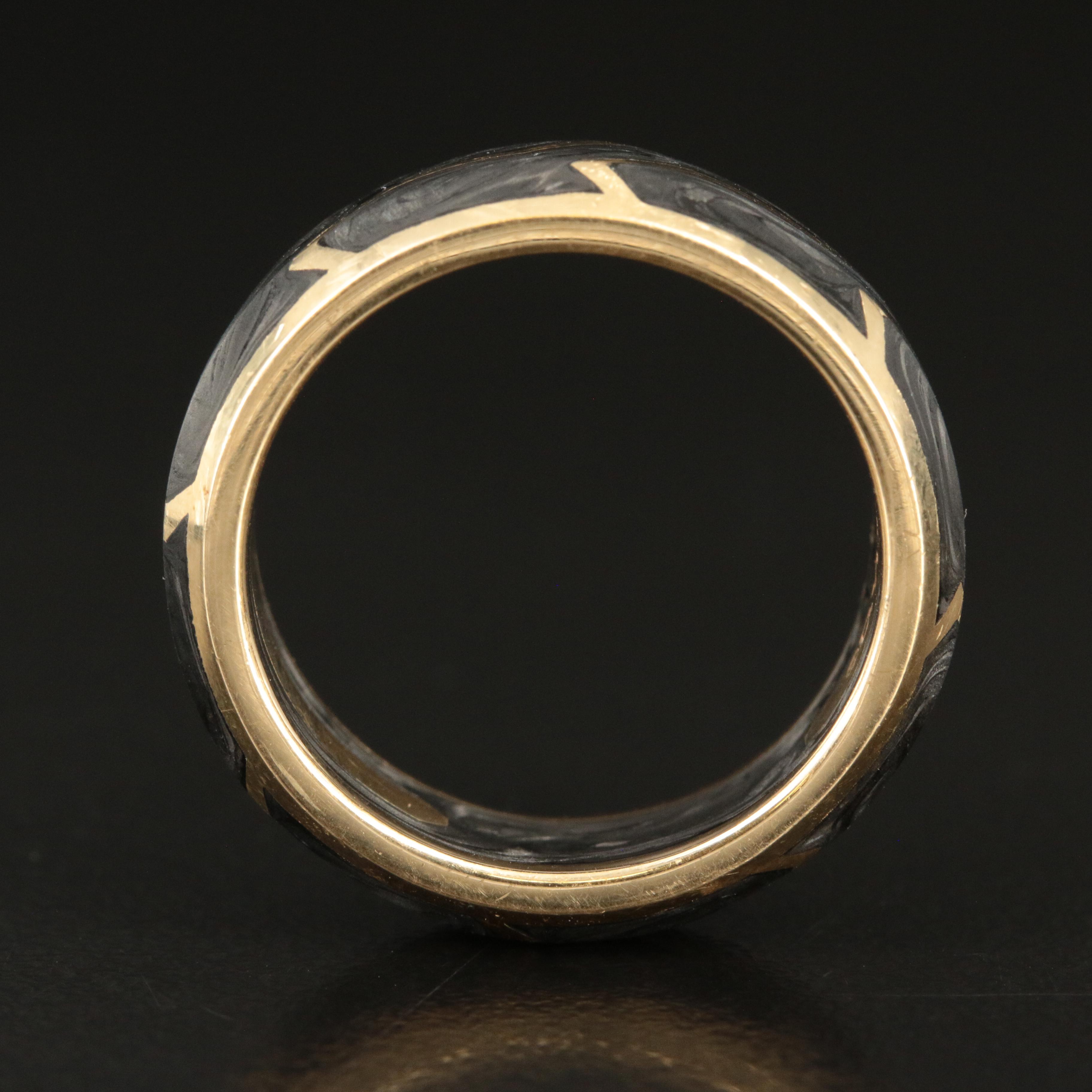 David Yurman "Forged Carbon" 18K Band