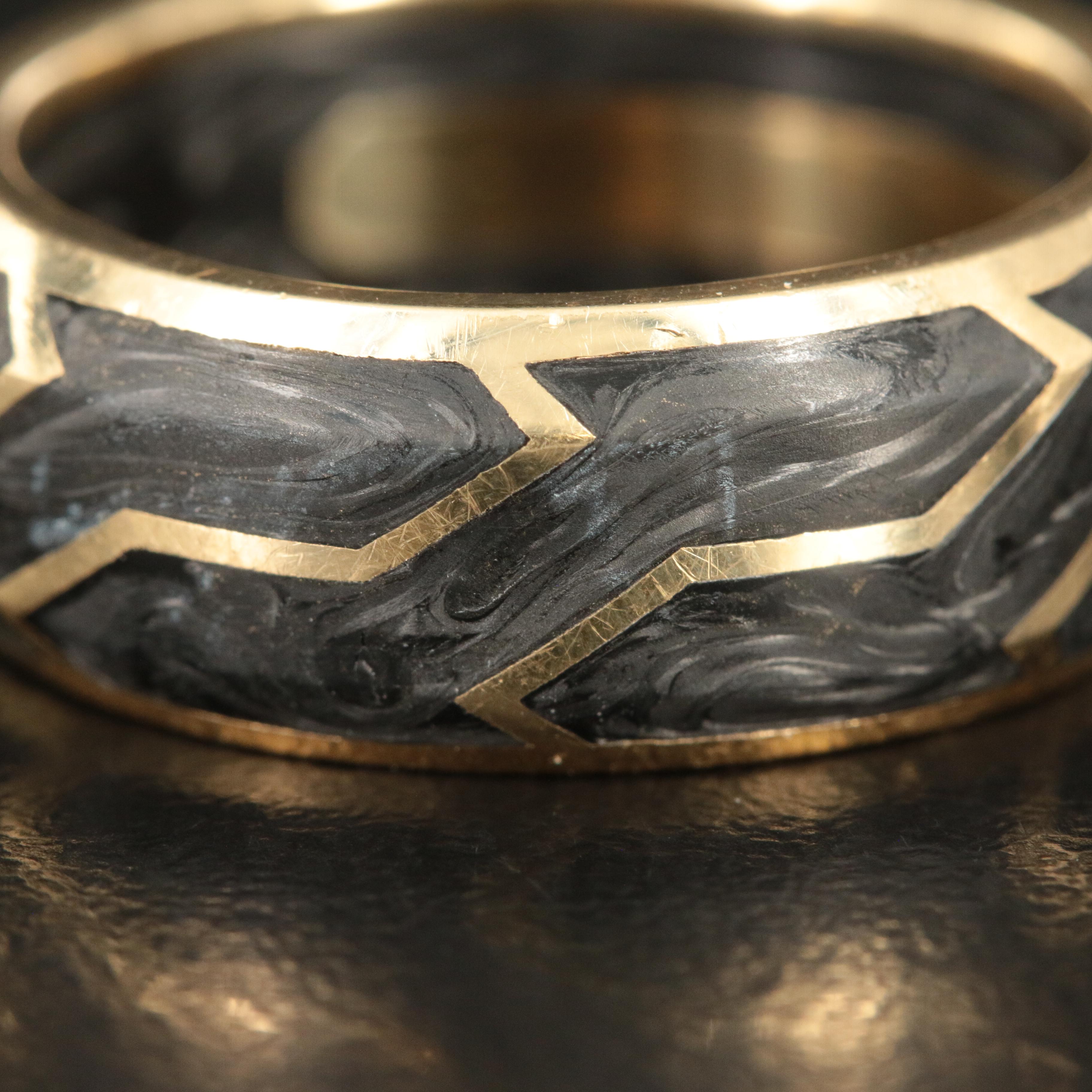 David Yurman "Forged Carbon" 18K Band