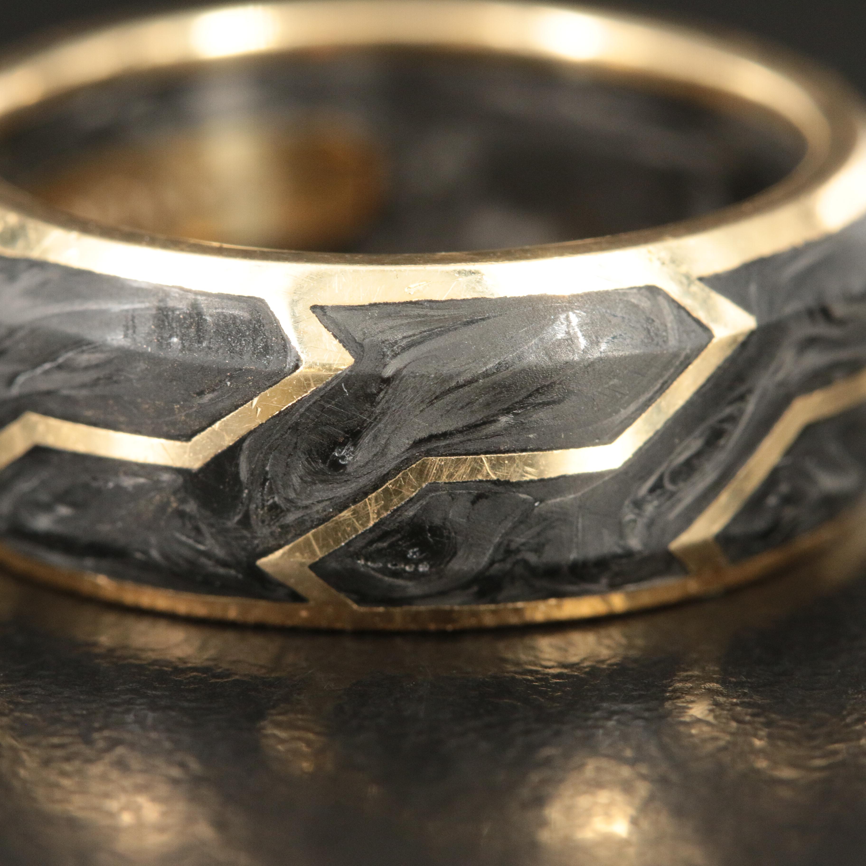 David Yurman "Forged Carbon" 18K Band