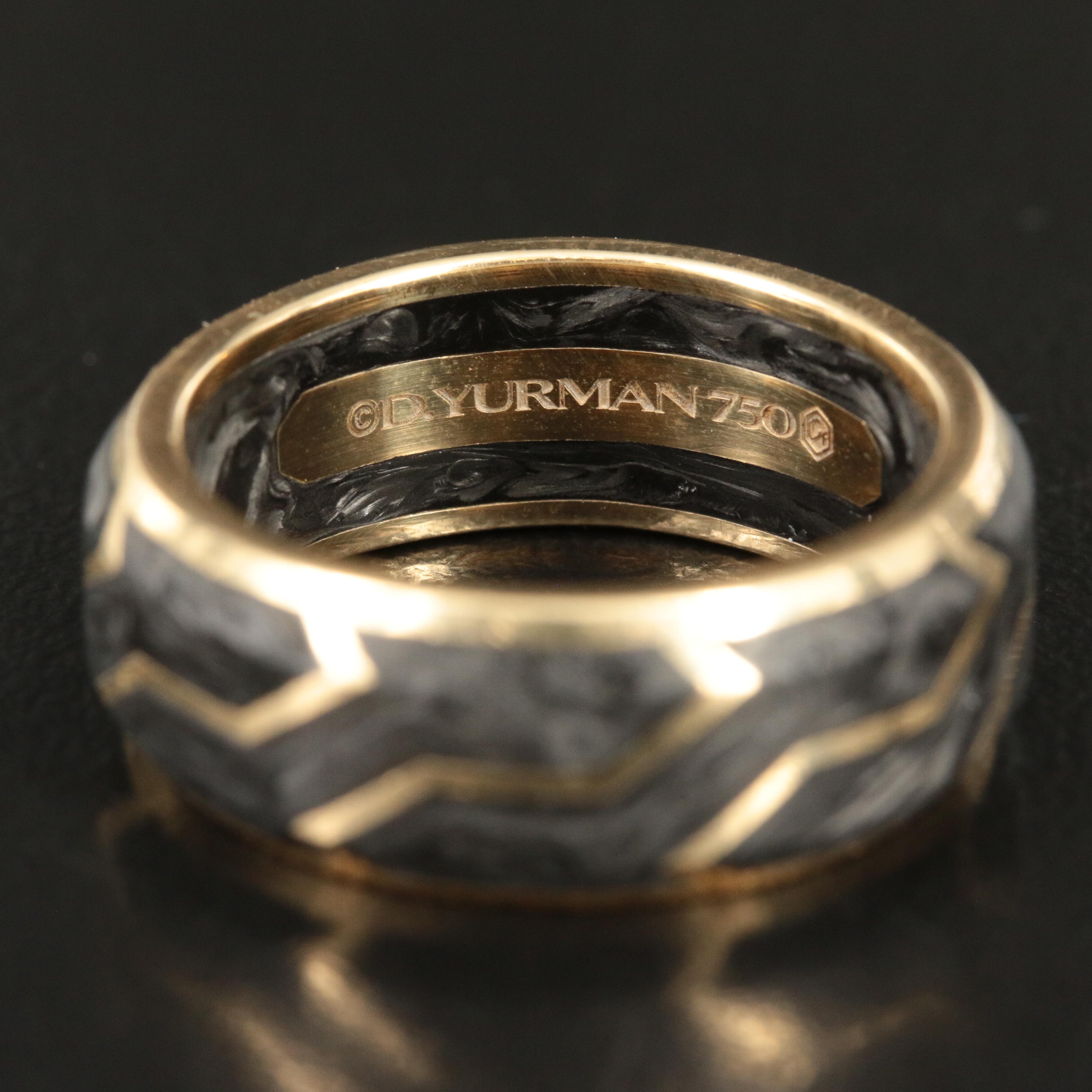 David Yurman "Forged Carbon" 18K Band