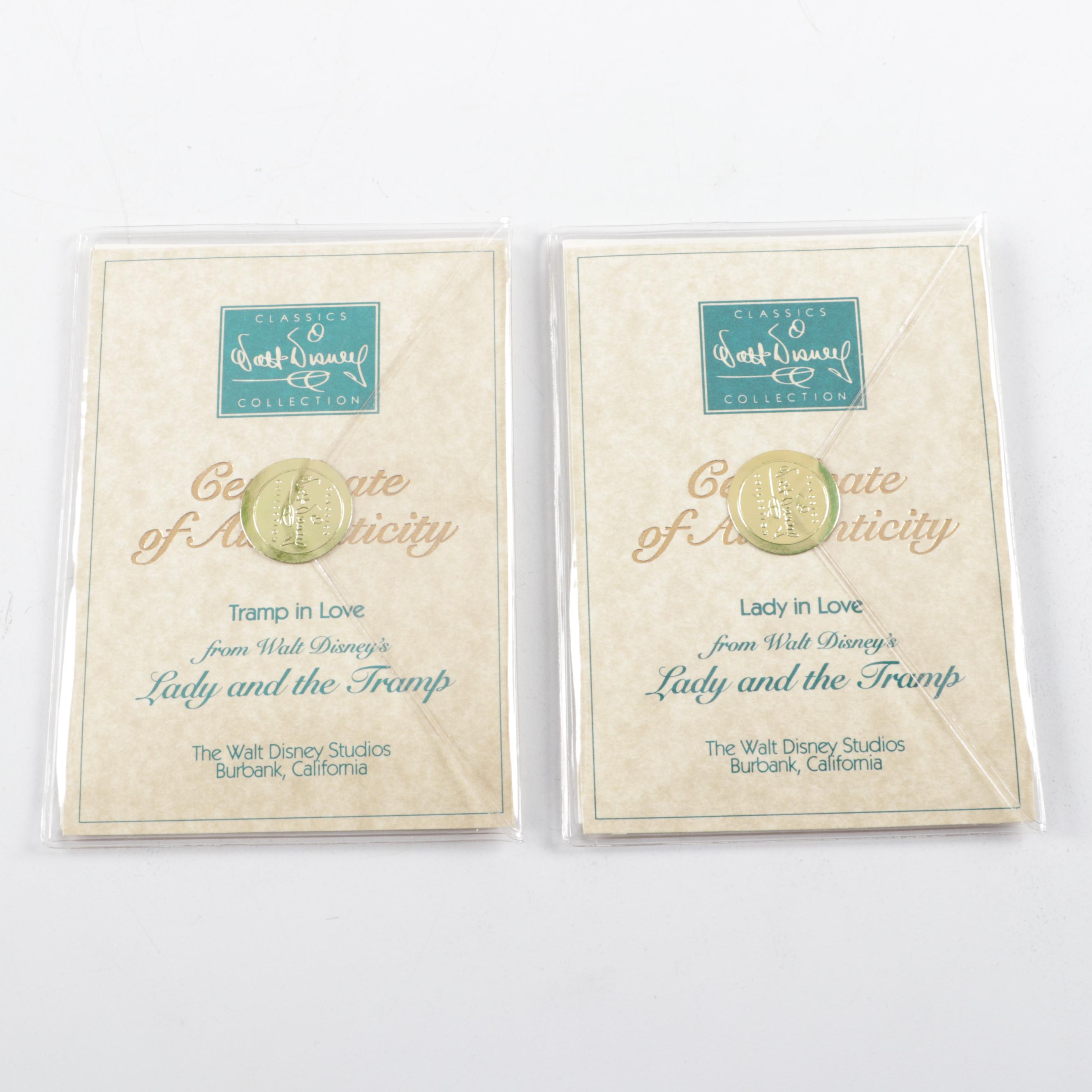 Walt Disney Classics Collection "Lady and the Tramp" Ceramic Figurines