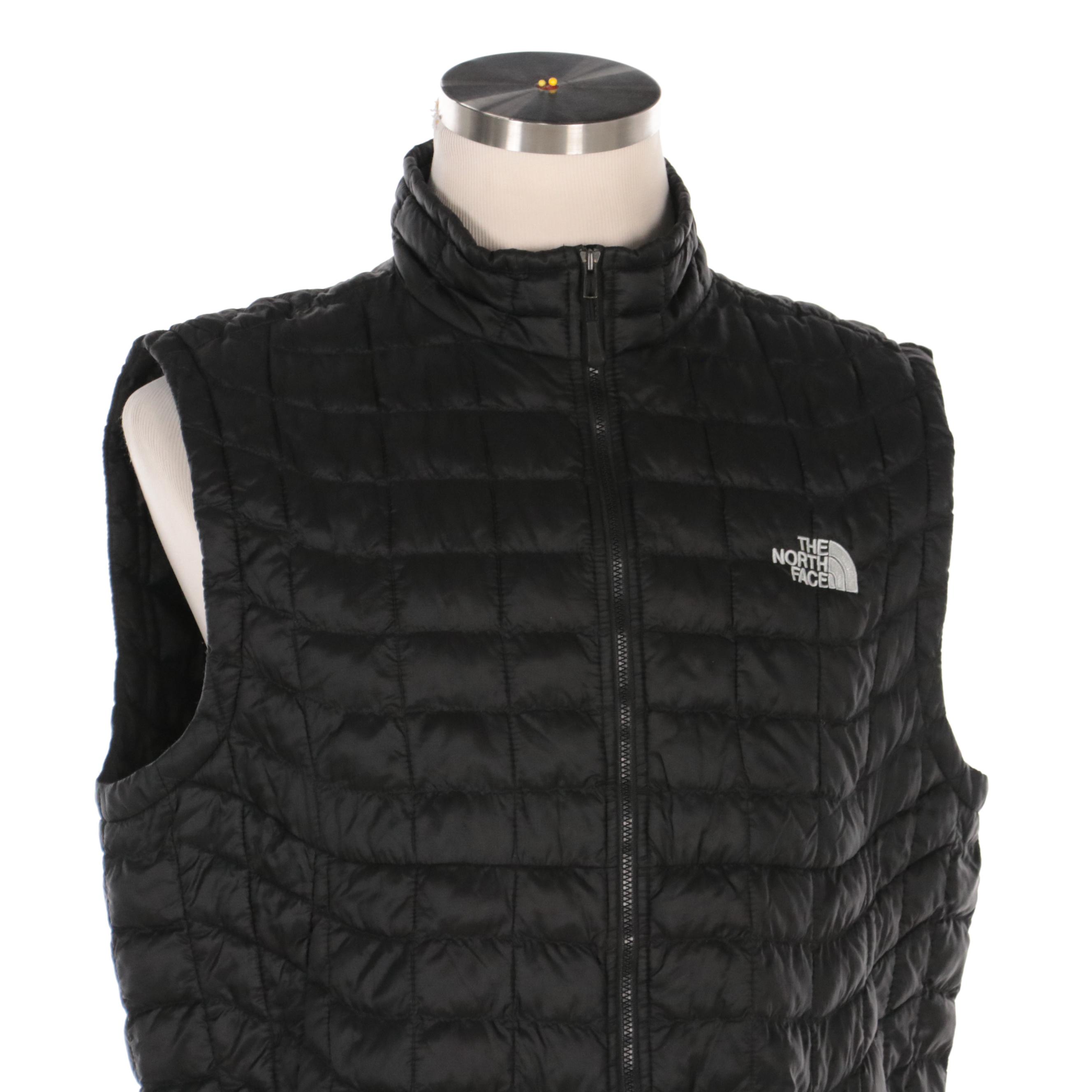 Men's The North Face Quilted Puffer Vest in Black Nylon EBTH