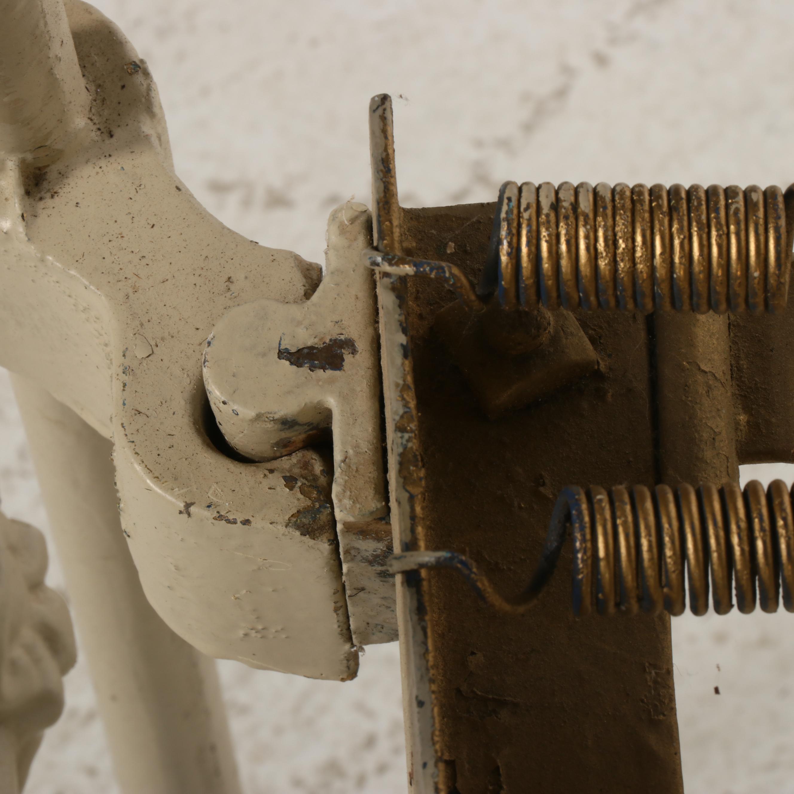 Victorian Painted Wrought Iron Crib, Late 19th/ Early 20th Century