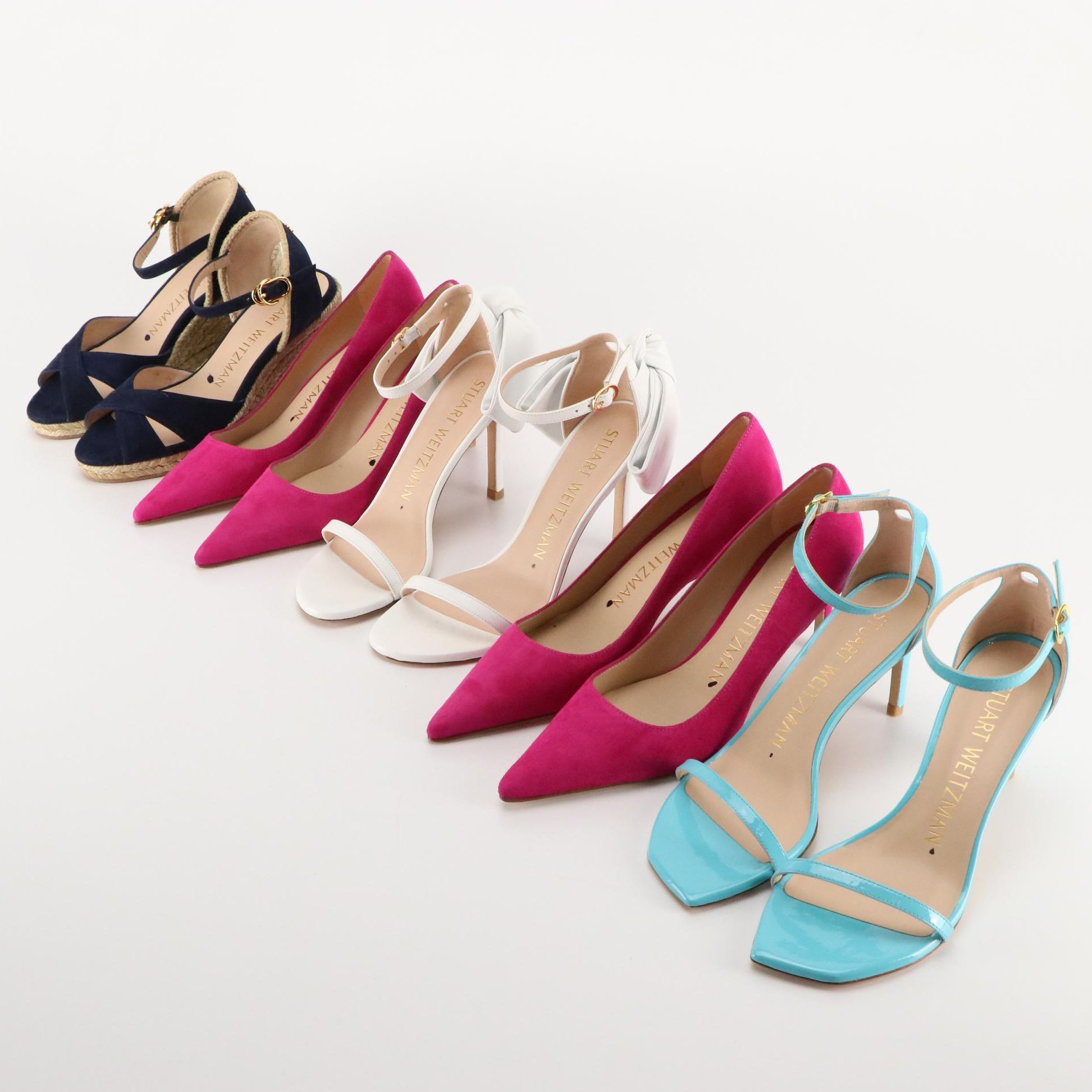 Stuart Weitzman Wedges, High-Heeled Sandals and Suede Heels in Boxes