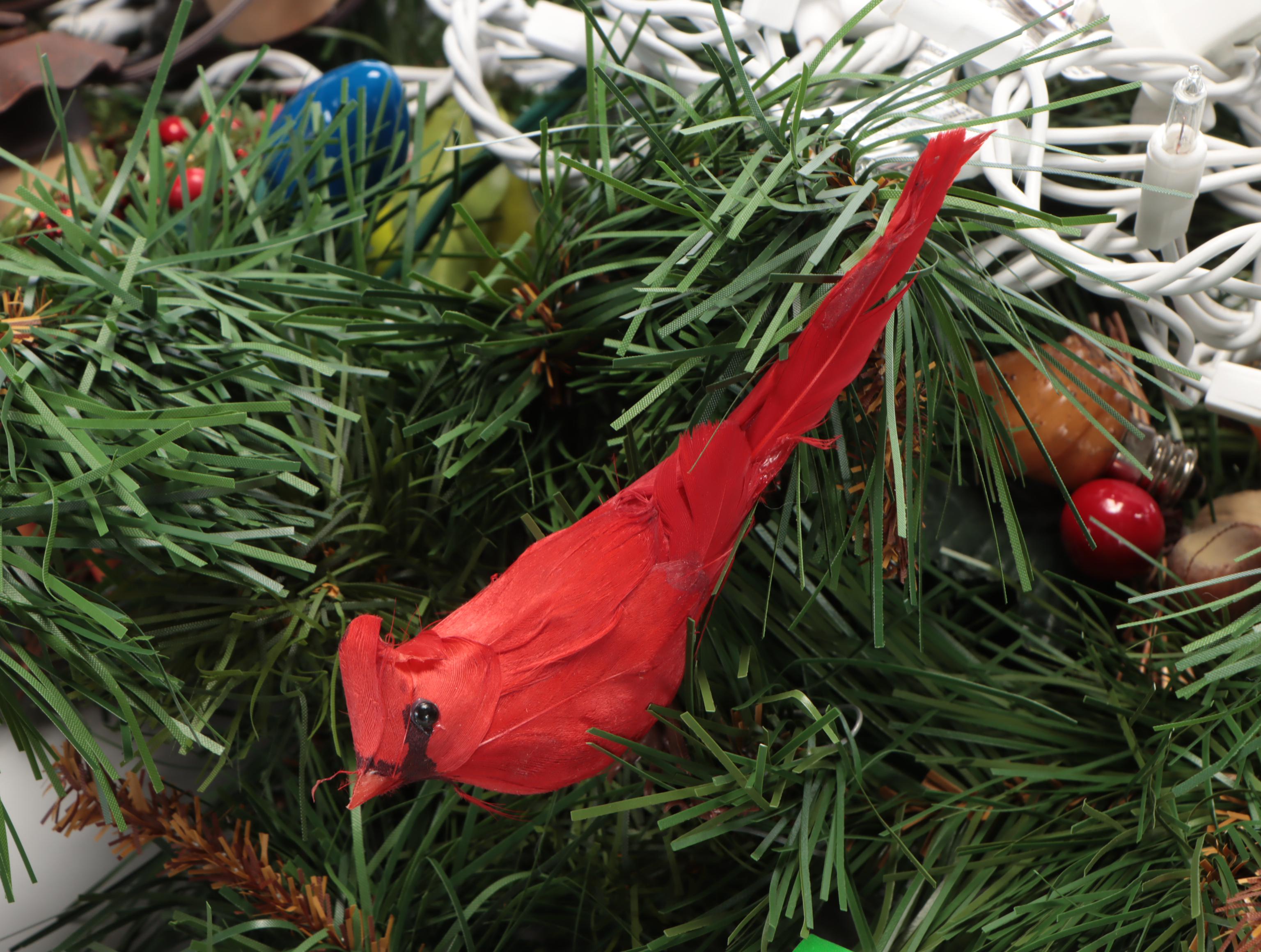 Artificial Garland with Lights and Other Decor