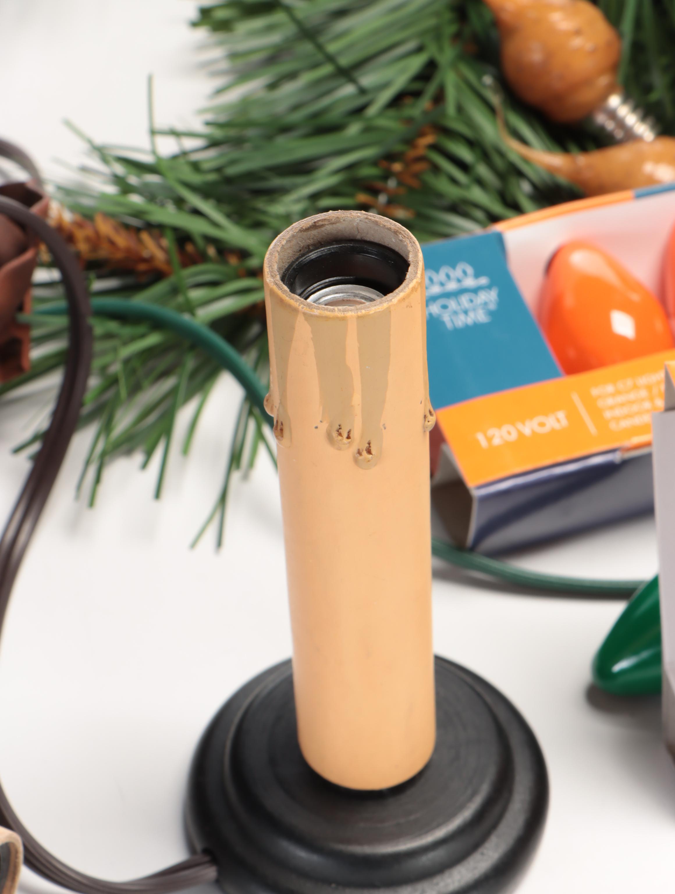 Artificial Garland with Lights and Other Decor