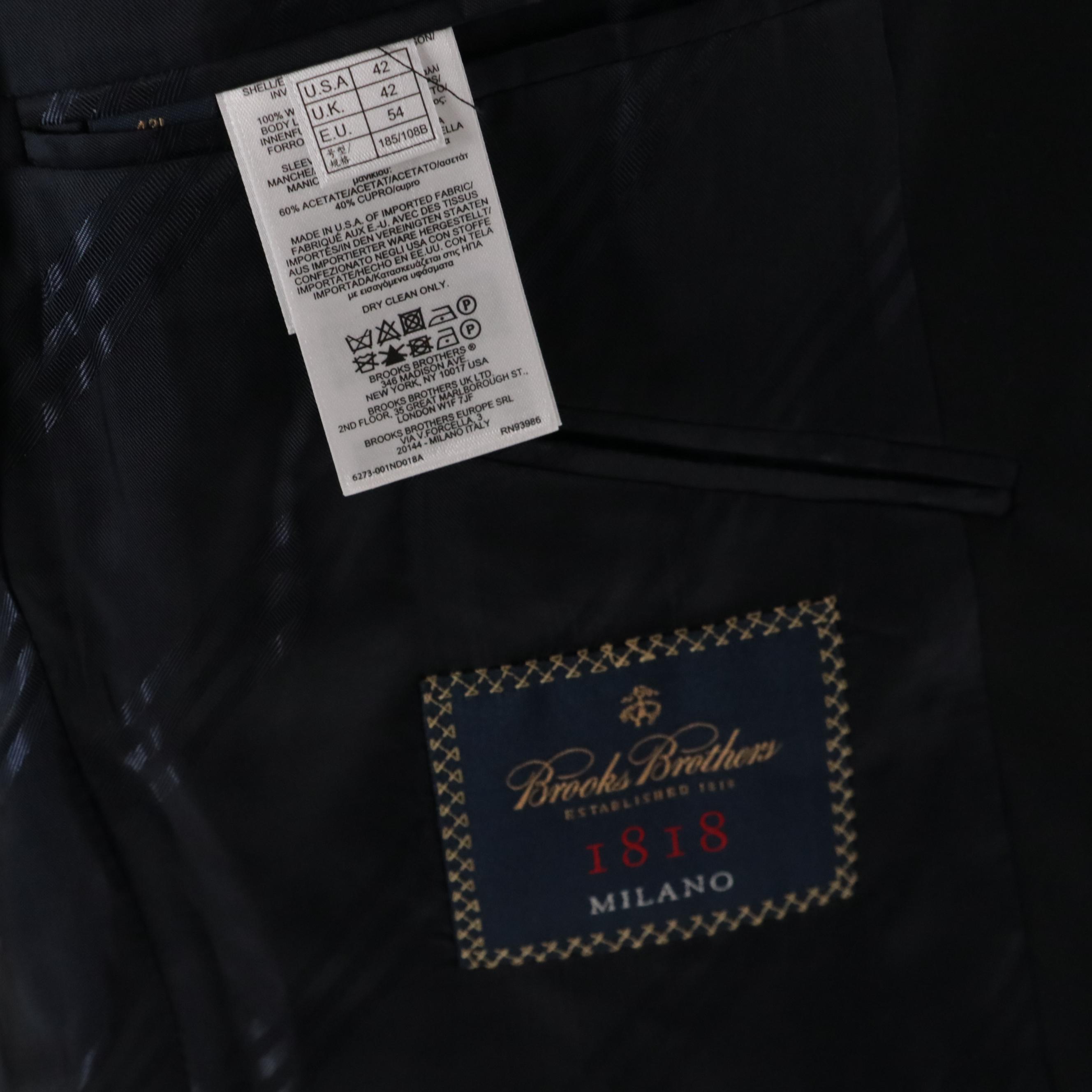 Men's Brooks Brothers 1818 Madison Fit and Milano Fit Wool Blazers