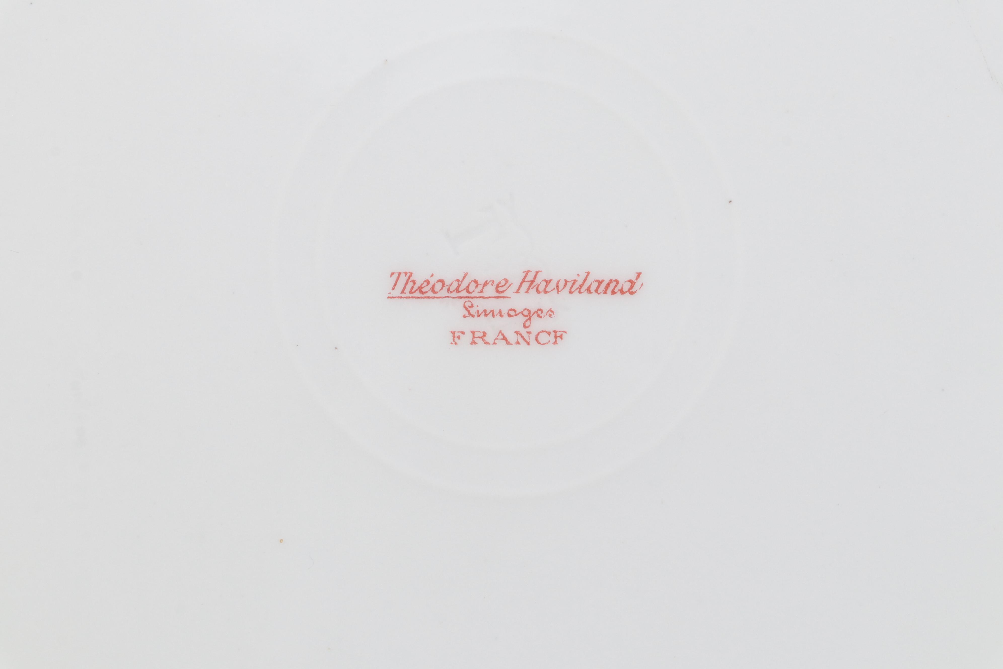 Haviland and Other Limoges Floral Pattern Porcelain Plates with More Tableware