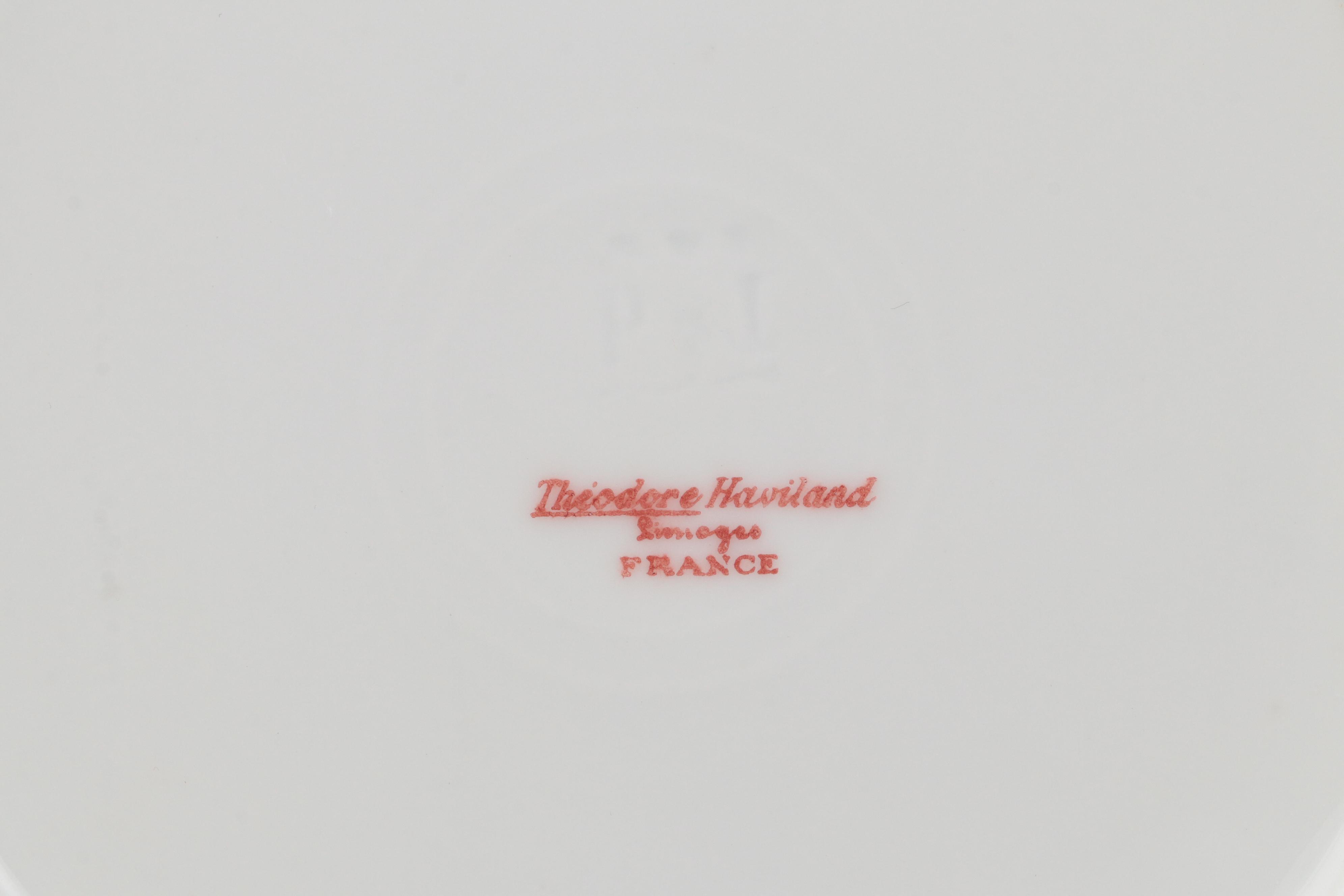 Haviland and Other Limoges Floral Pattern Porcelain Plates with More Tableware