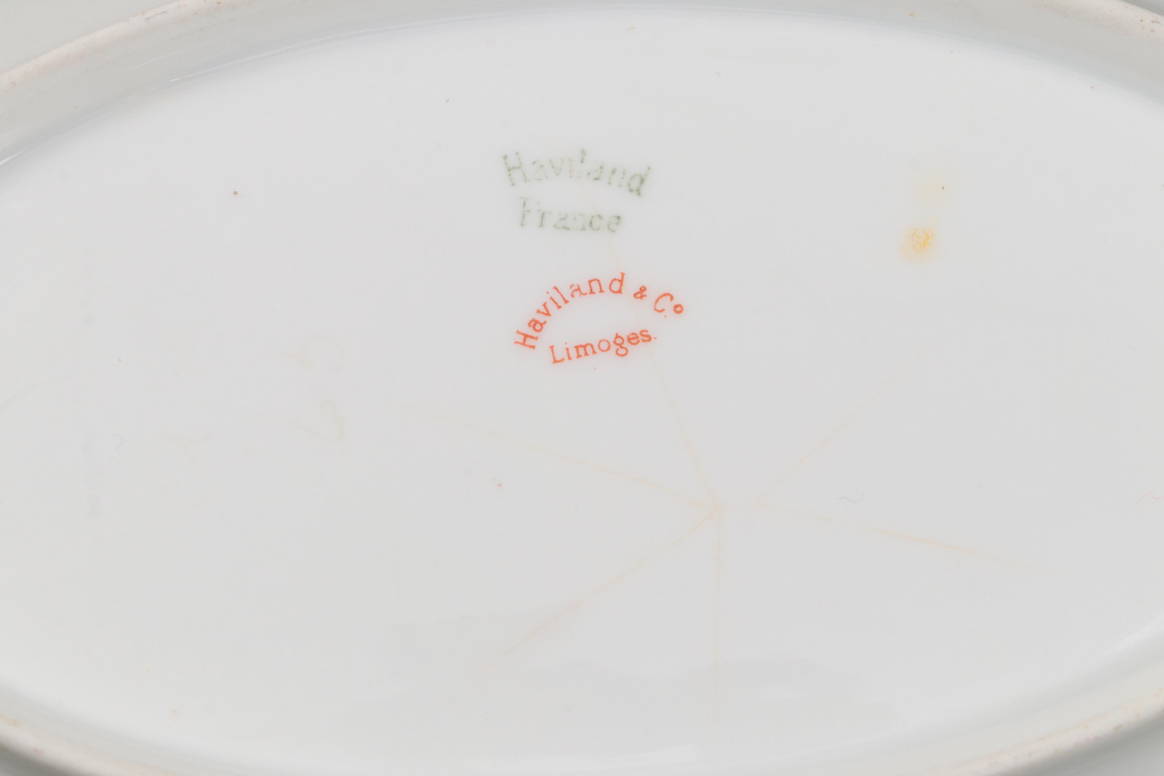 Haviland and Other Limoges Floral Pattern Porcelain Plates with More Tableware