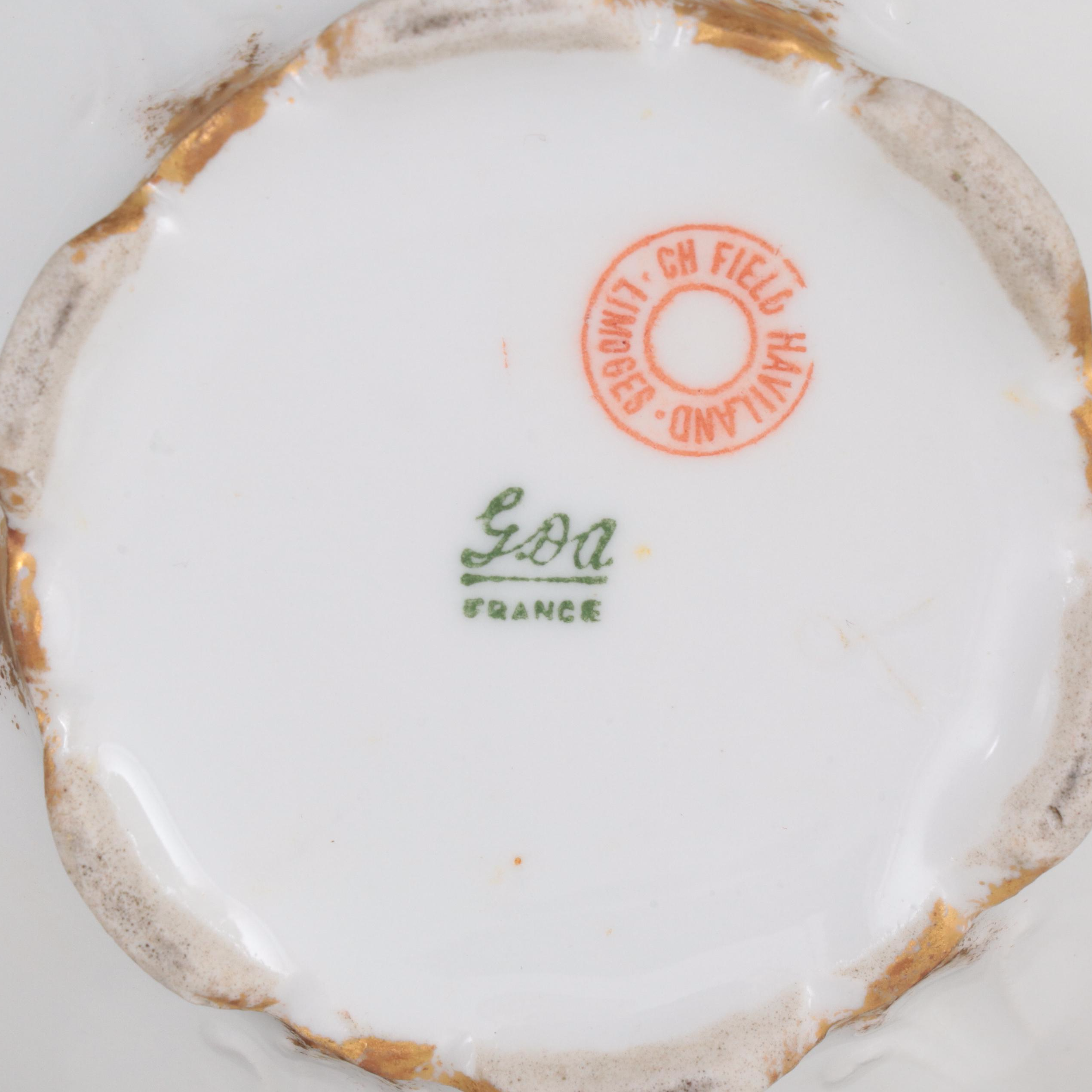 Haviland and Other Limoges Floral Pattern Porcelain Plates with More Tableware