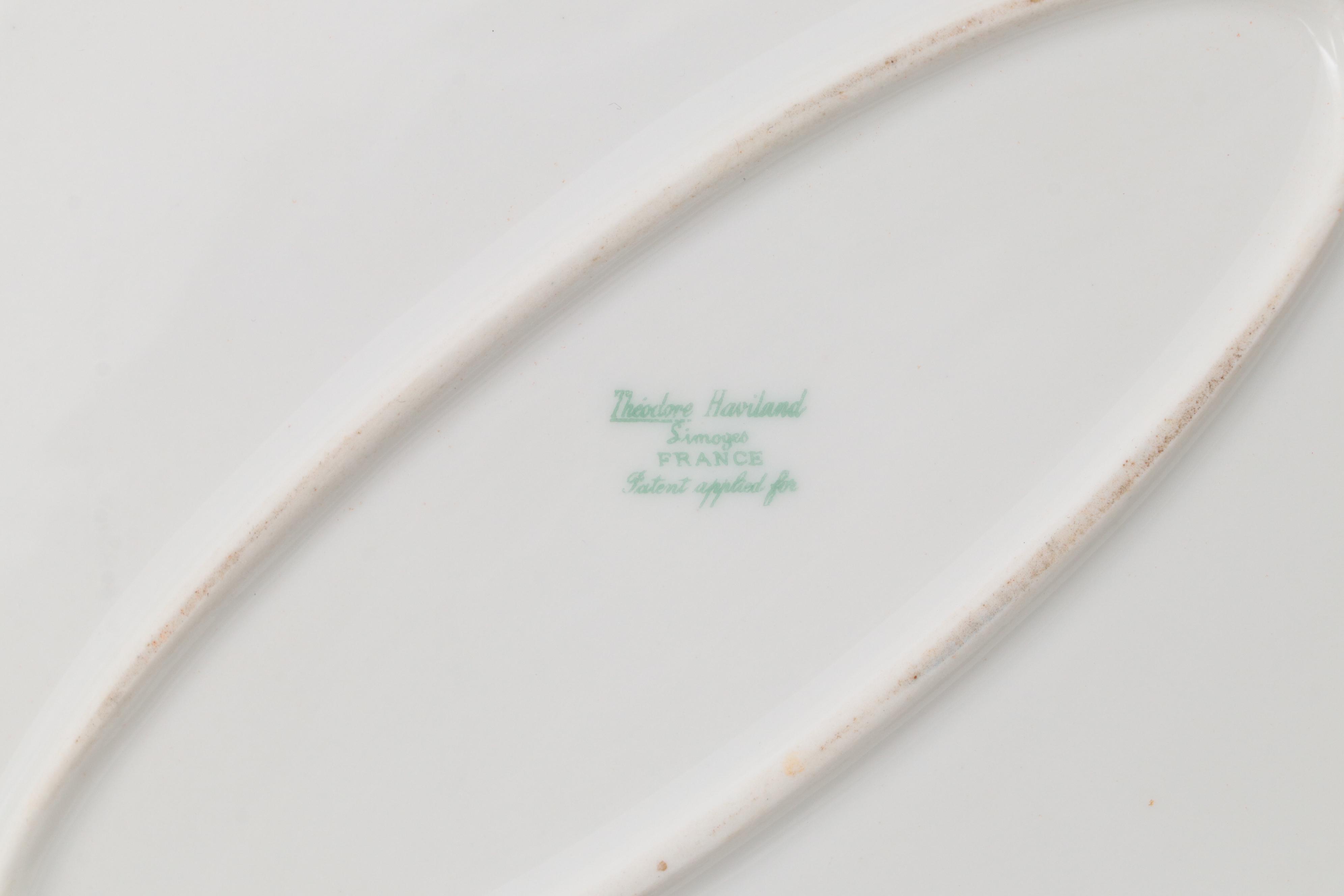 Haviland and Other Limoges Floral Pattern Porcelain Plates with More Tableware