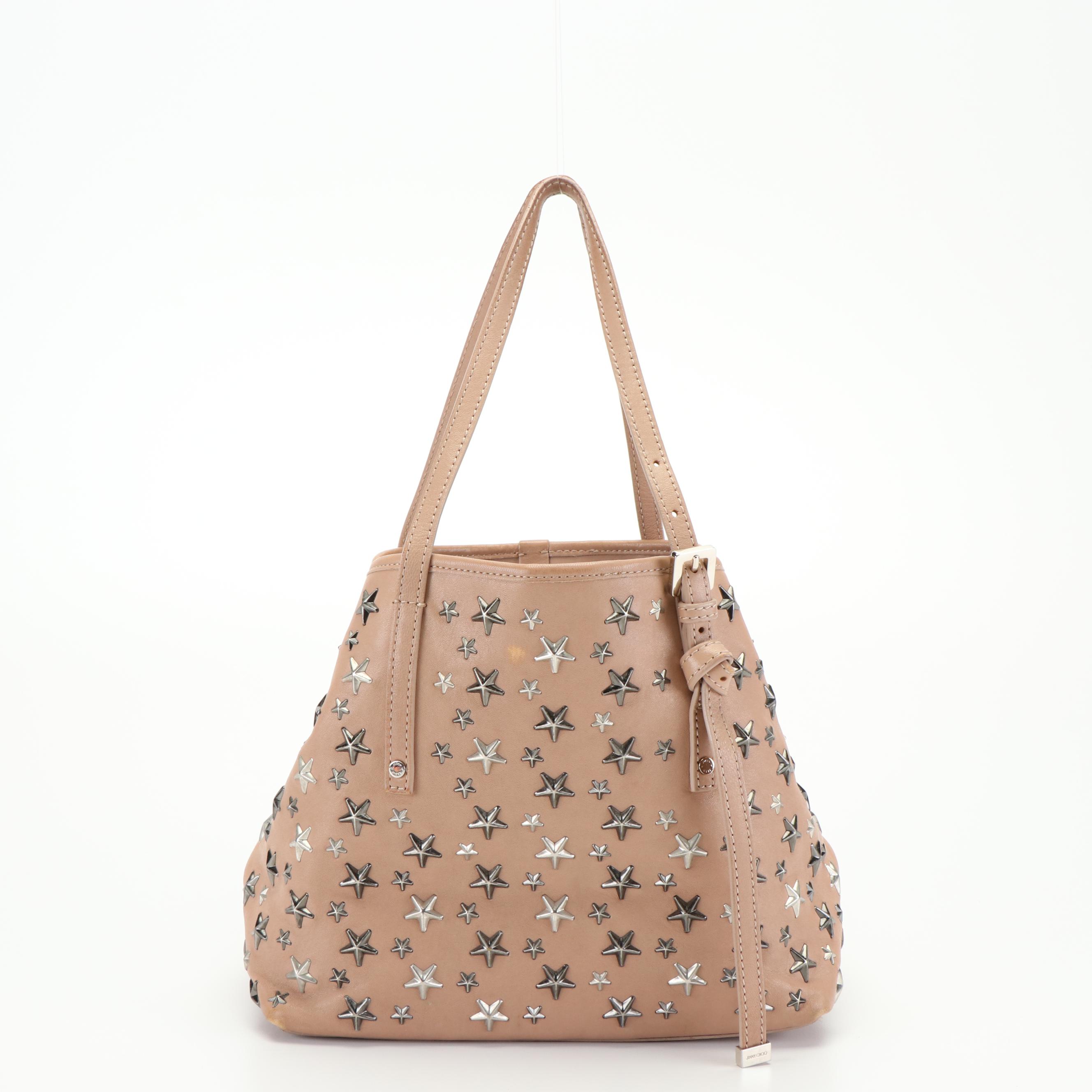 Jimmy Choo Sasha Star Studded Leather Tote Bag