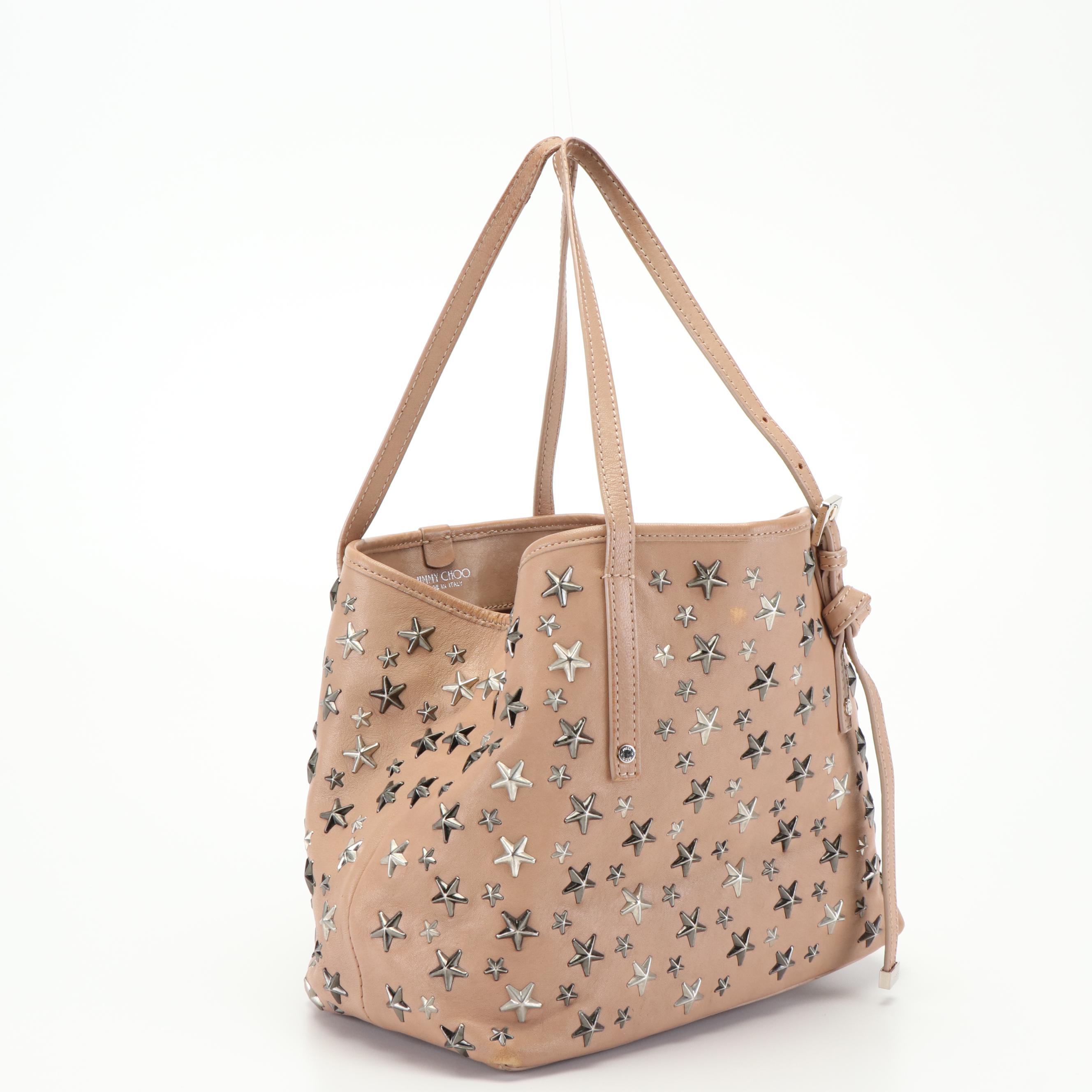 Jimmy Choo Sasha Star Studded Leather Tote Bag