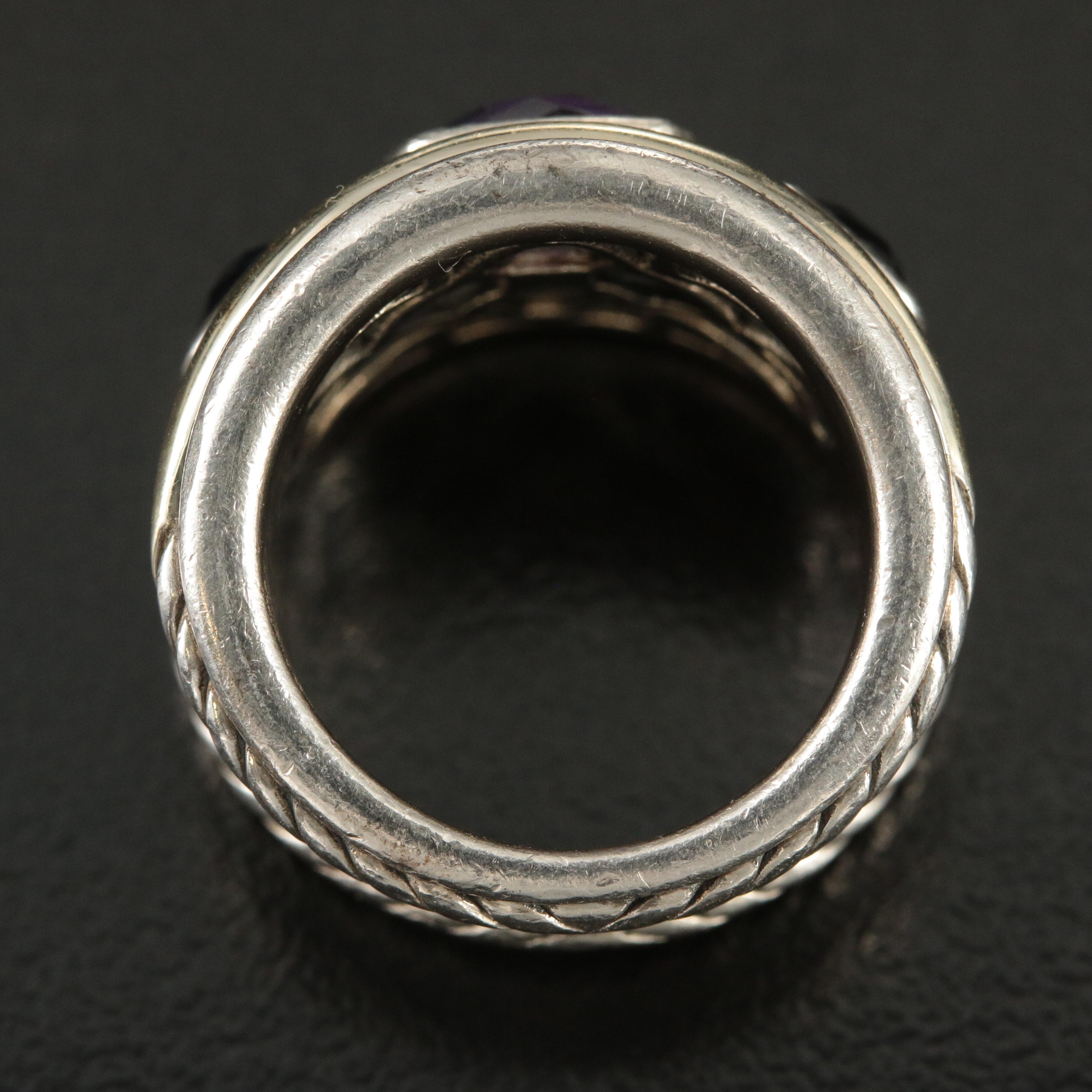 David Yurman "Renaissance®" Sterling, 14K, Amethyst and Iolite Ring