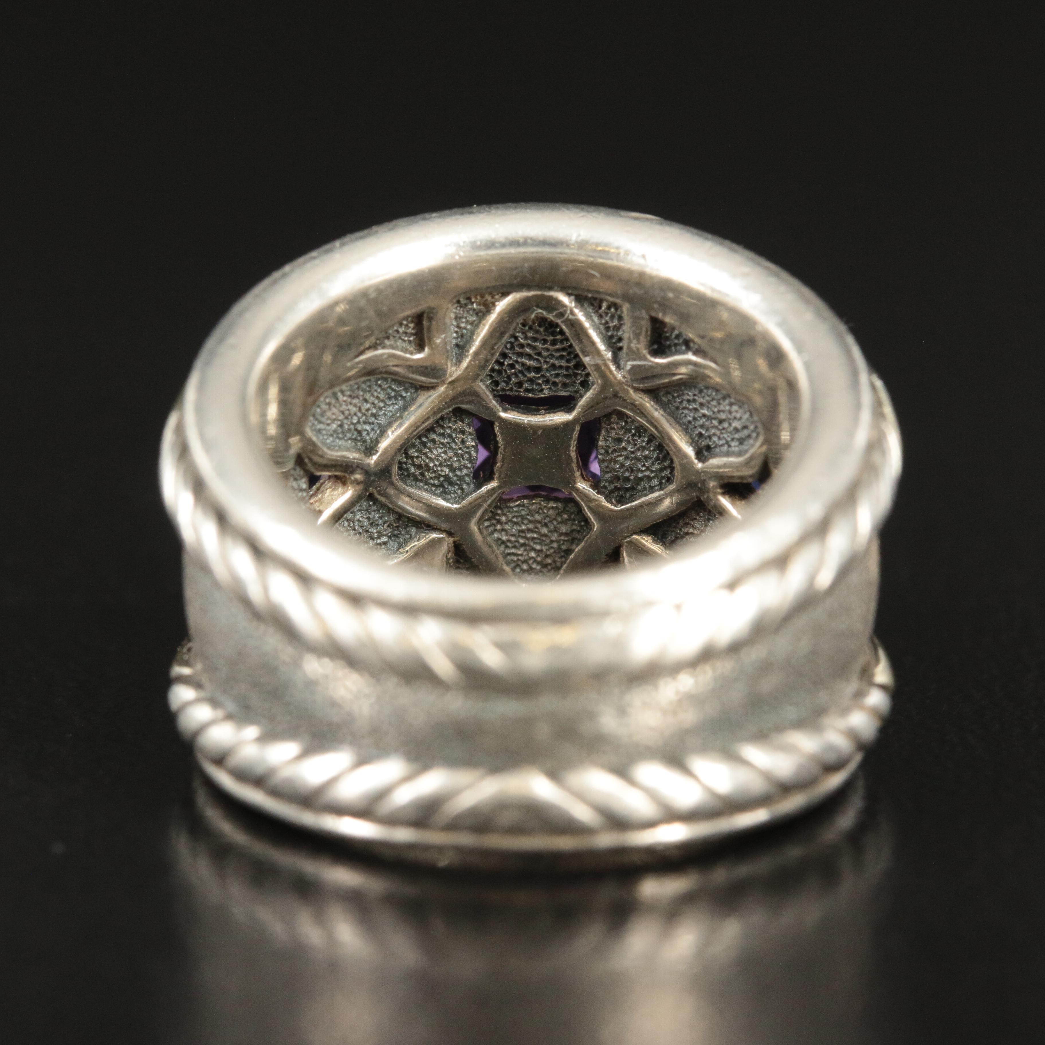 David Yurman "Renaissance®" Sterling, 14K, Amethyst and Iolite Ring