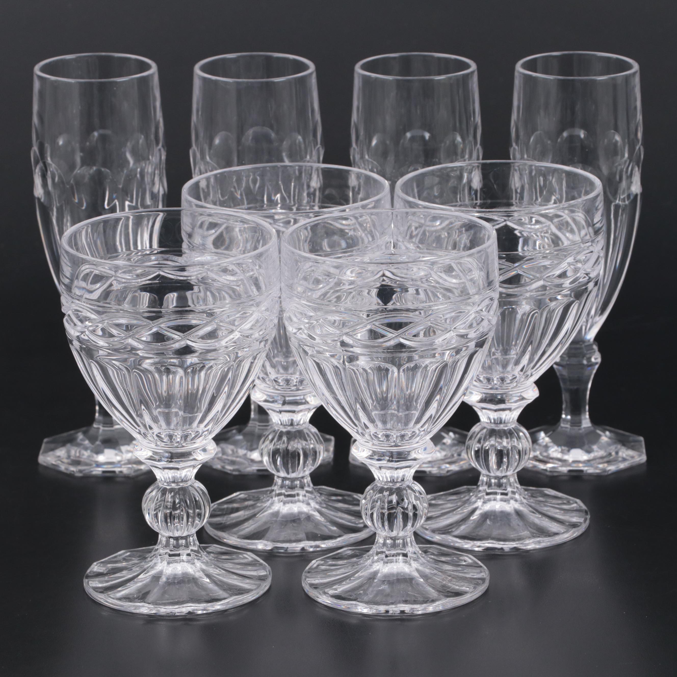 Towle Lead Crystal Water Goblets and "Orly" Champagne Flutes