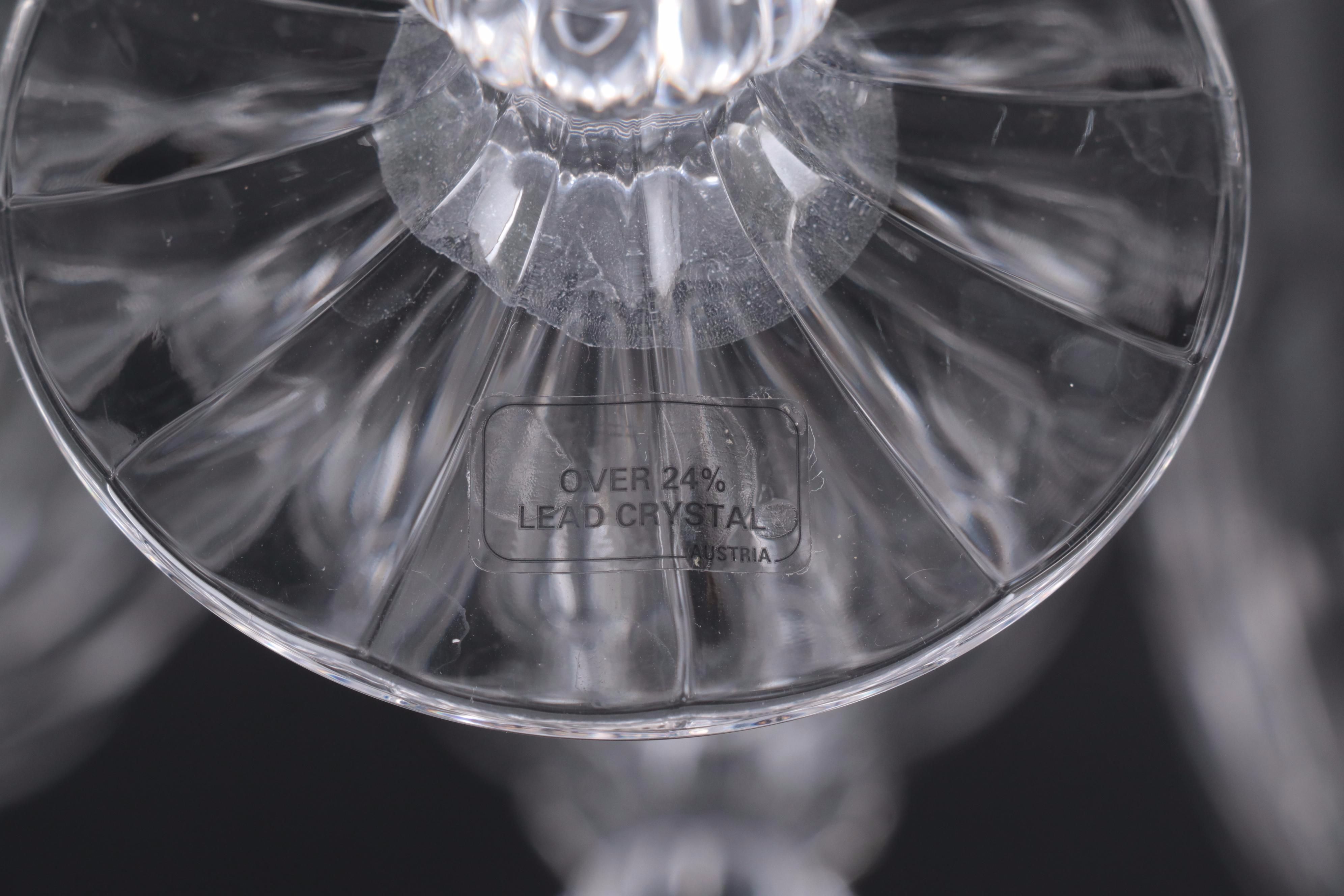 Towle Lead Crystal Water Goblets and "Orly" Champagne Flutes