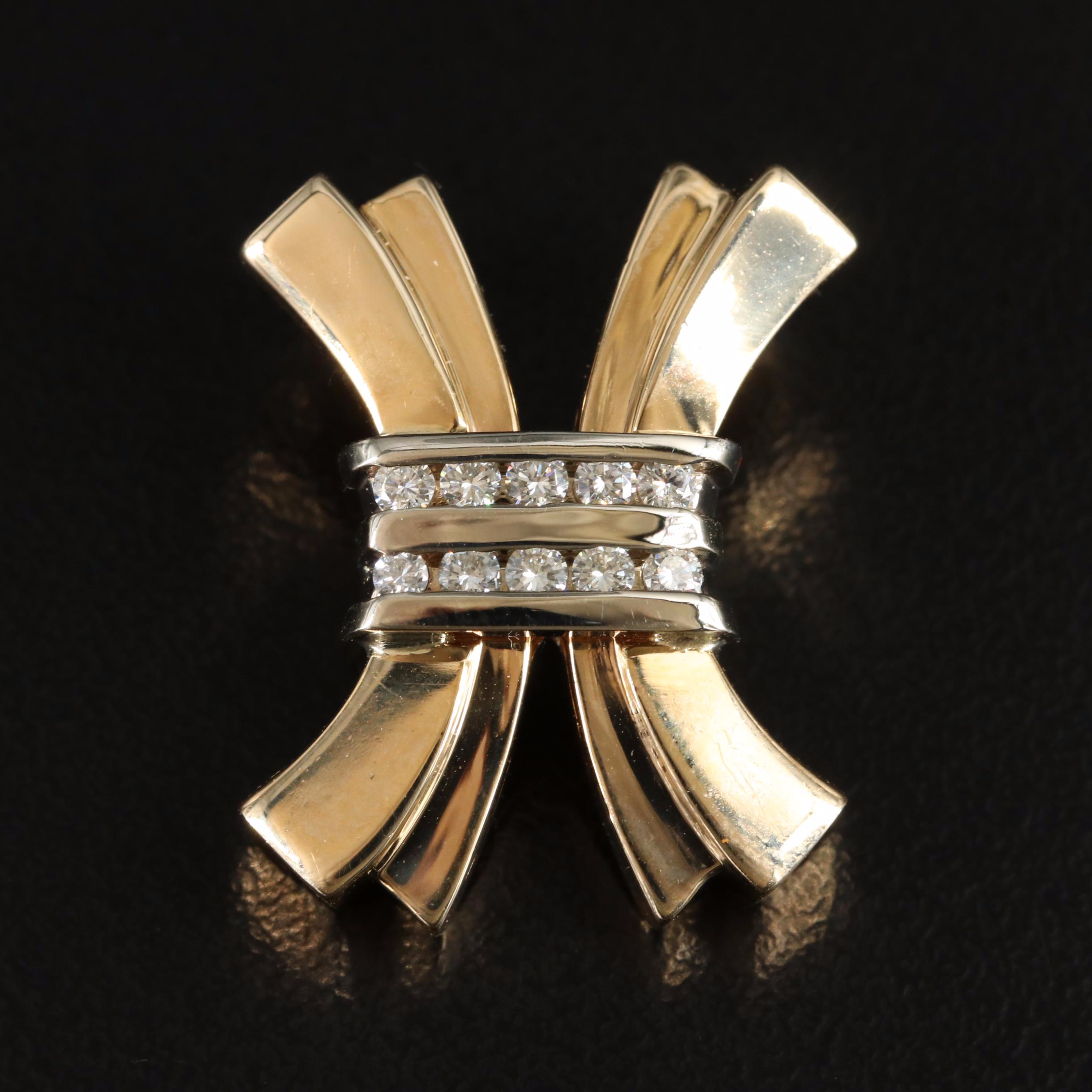 14K 0.25 CTW Diamond Slide Pendant