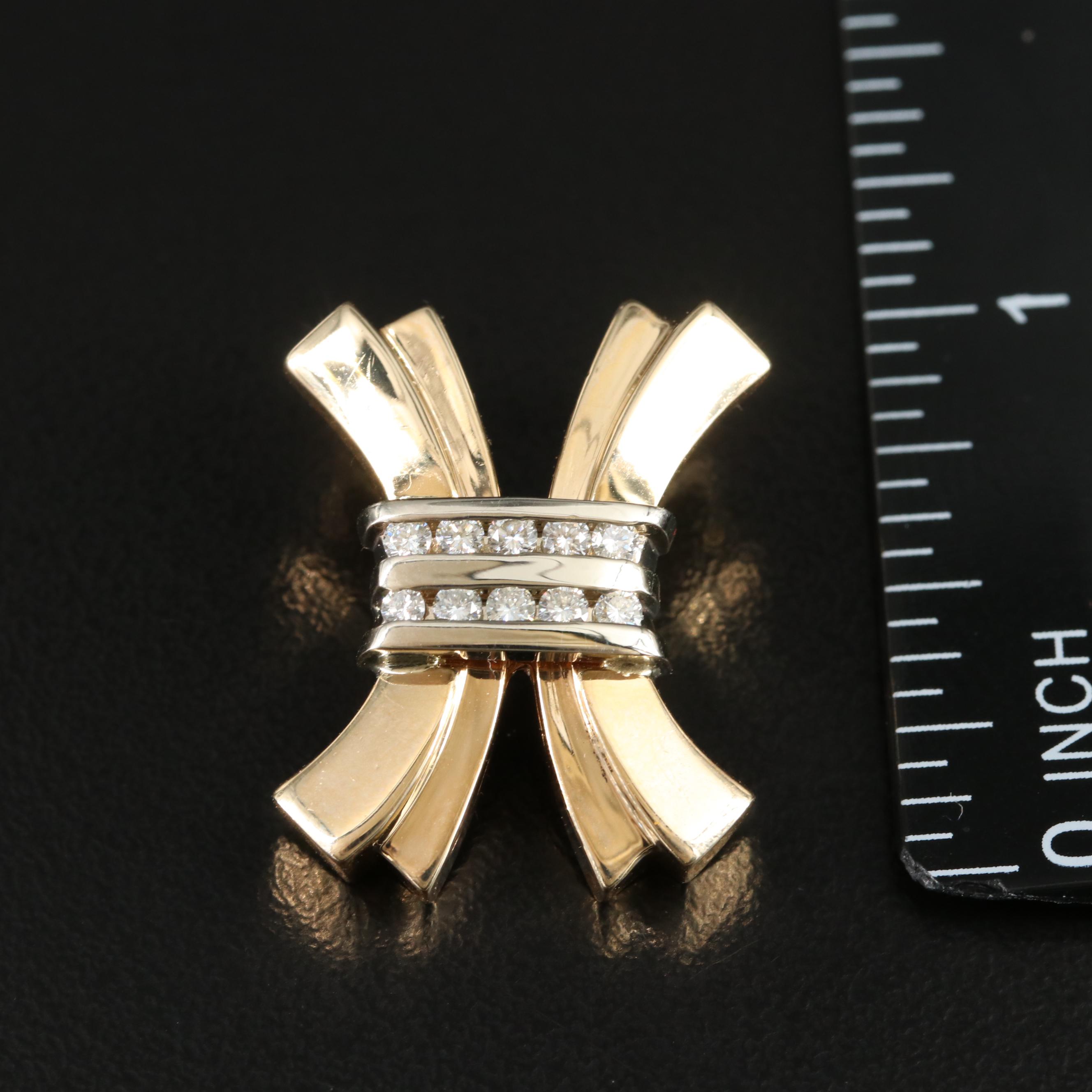 14K 0.25 CTW Diamond Slide Pendant