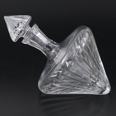 Lead Crystal Tilted Decanter with Stopper