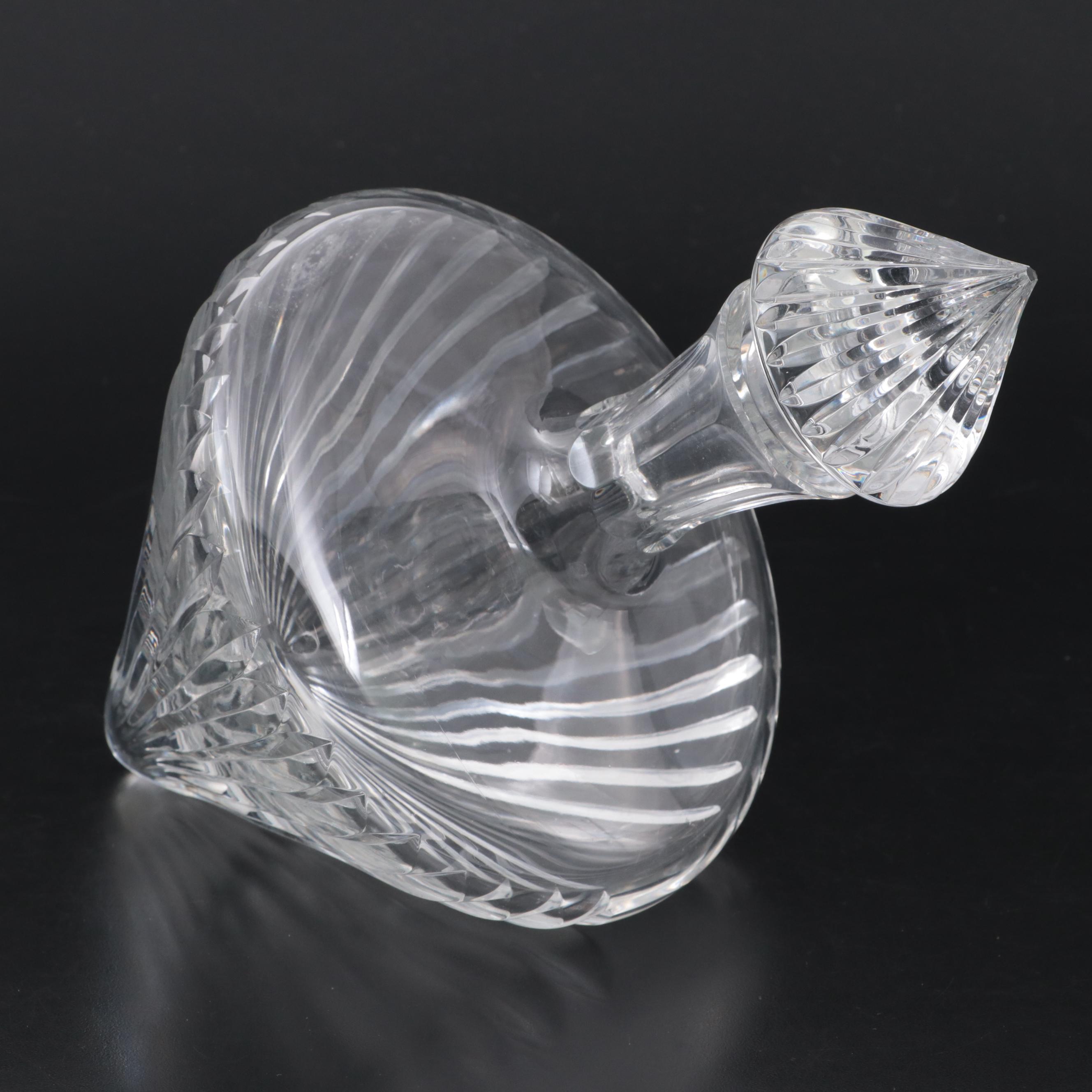 Lead Crystal Tilted Decanter with Stopper