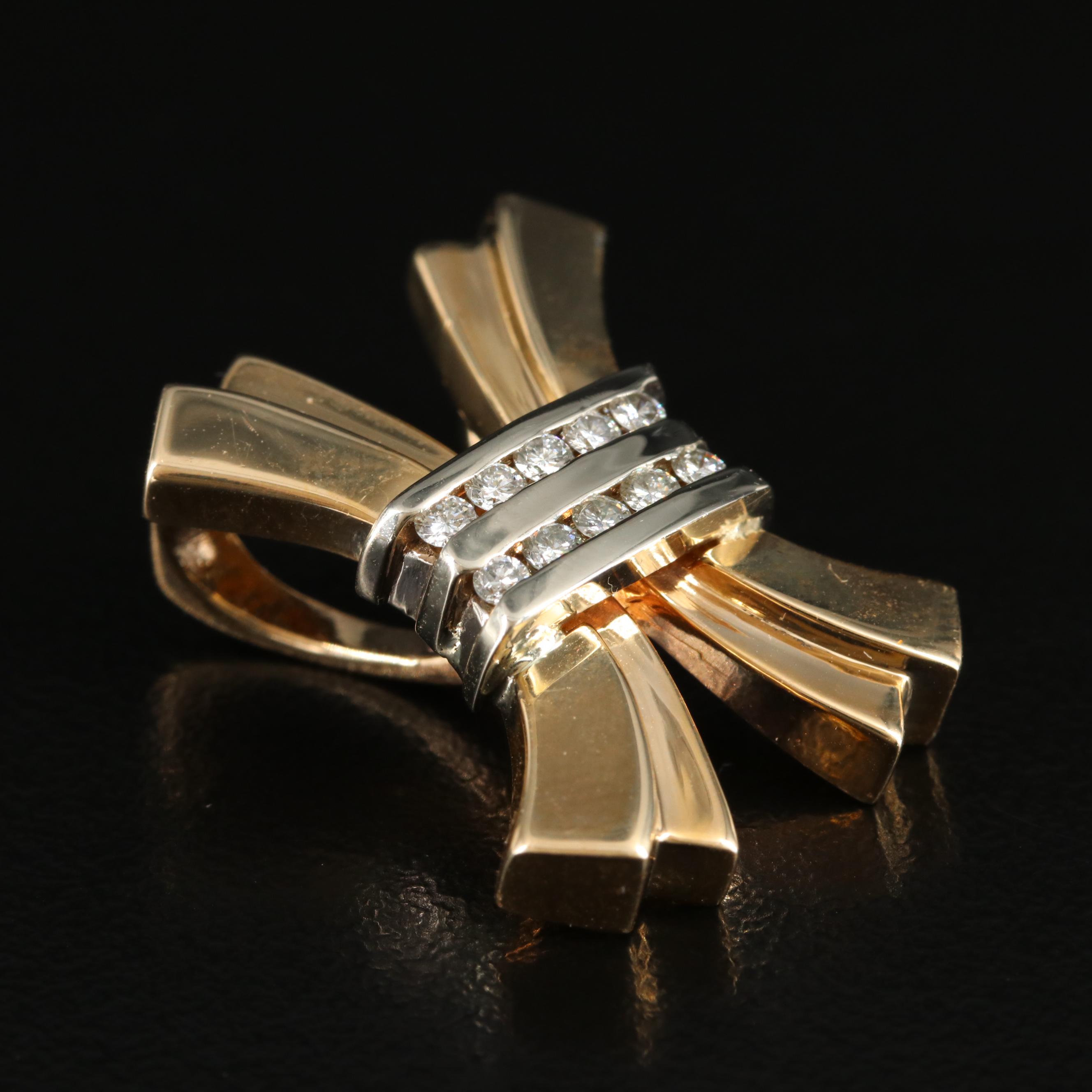 14K 0.25 CTW Diamond Slide Pendant