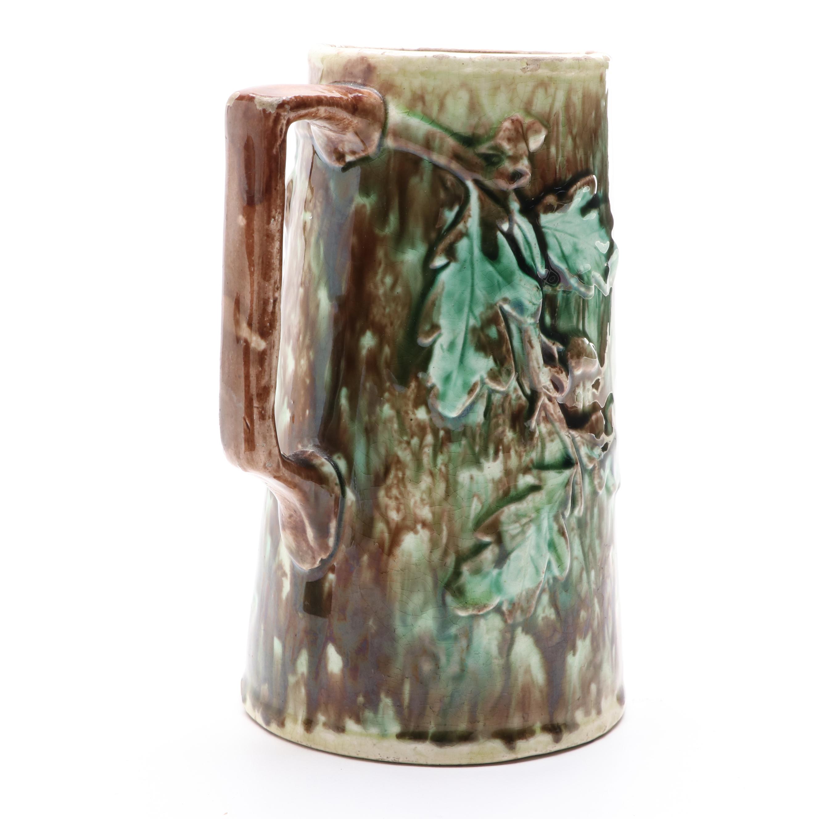 English and Other Majolica Pitchers, Late 19th/ Early 20th Century