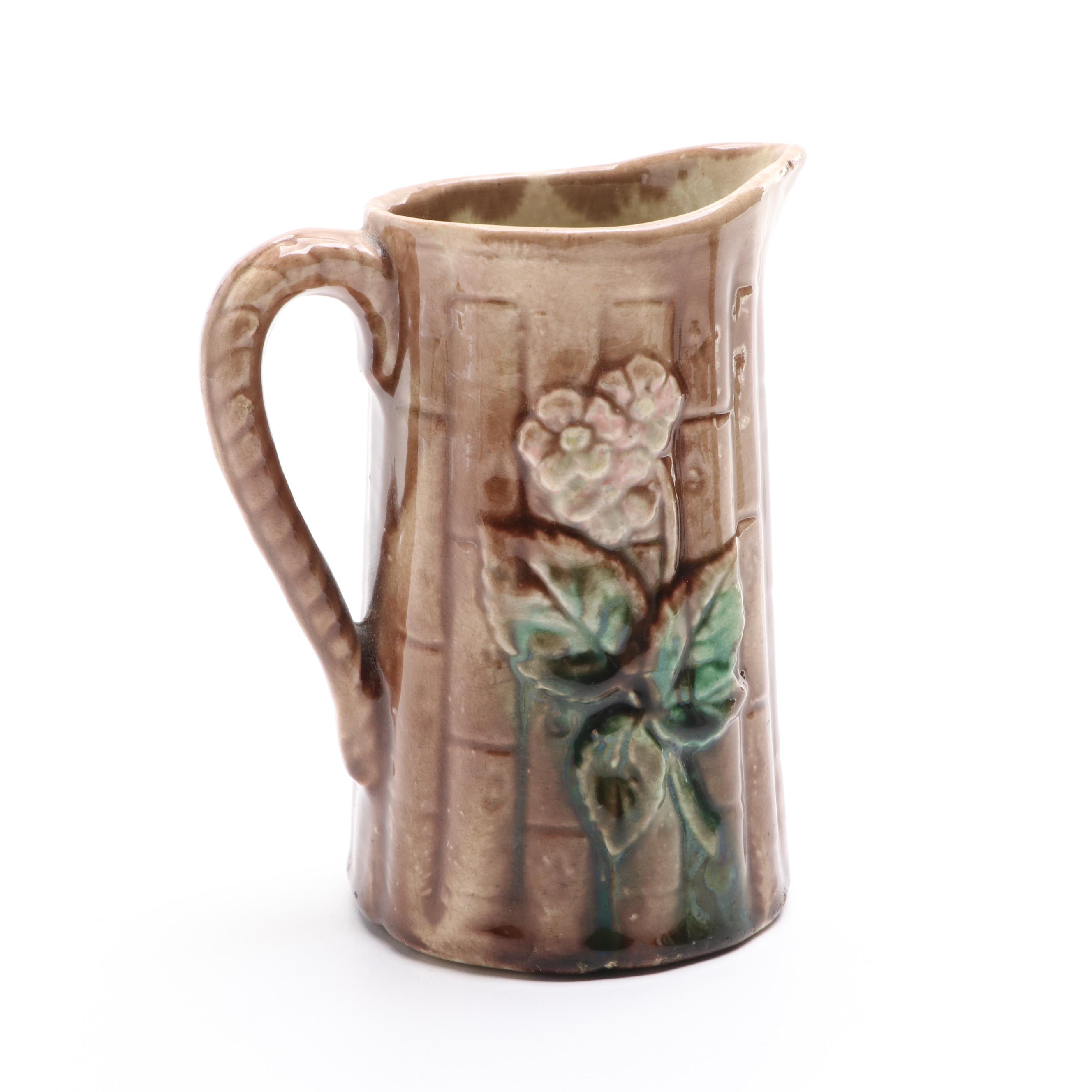 English and Other Majolica Pitchers, Late 19th/ Early 20th Century