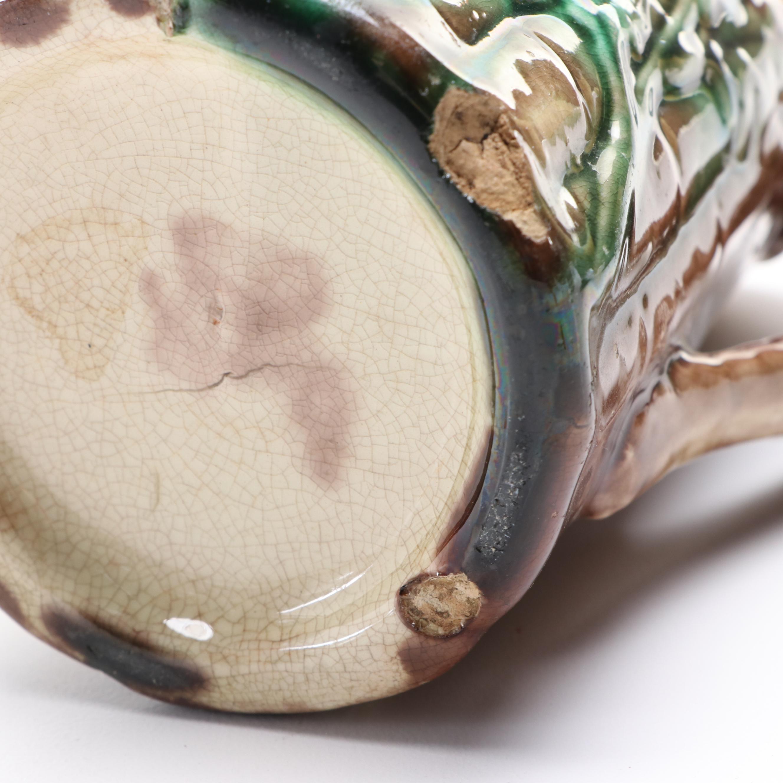 English and Other Majolica Pitchers, Late 19th/ Early 20th Century