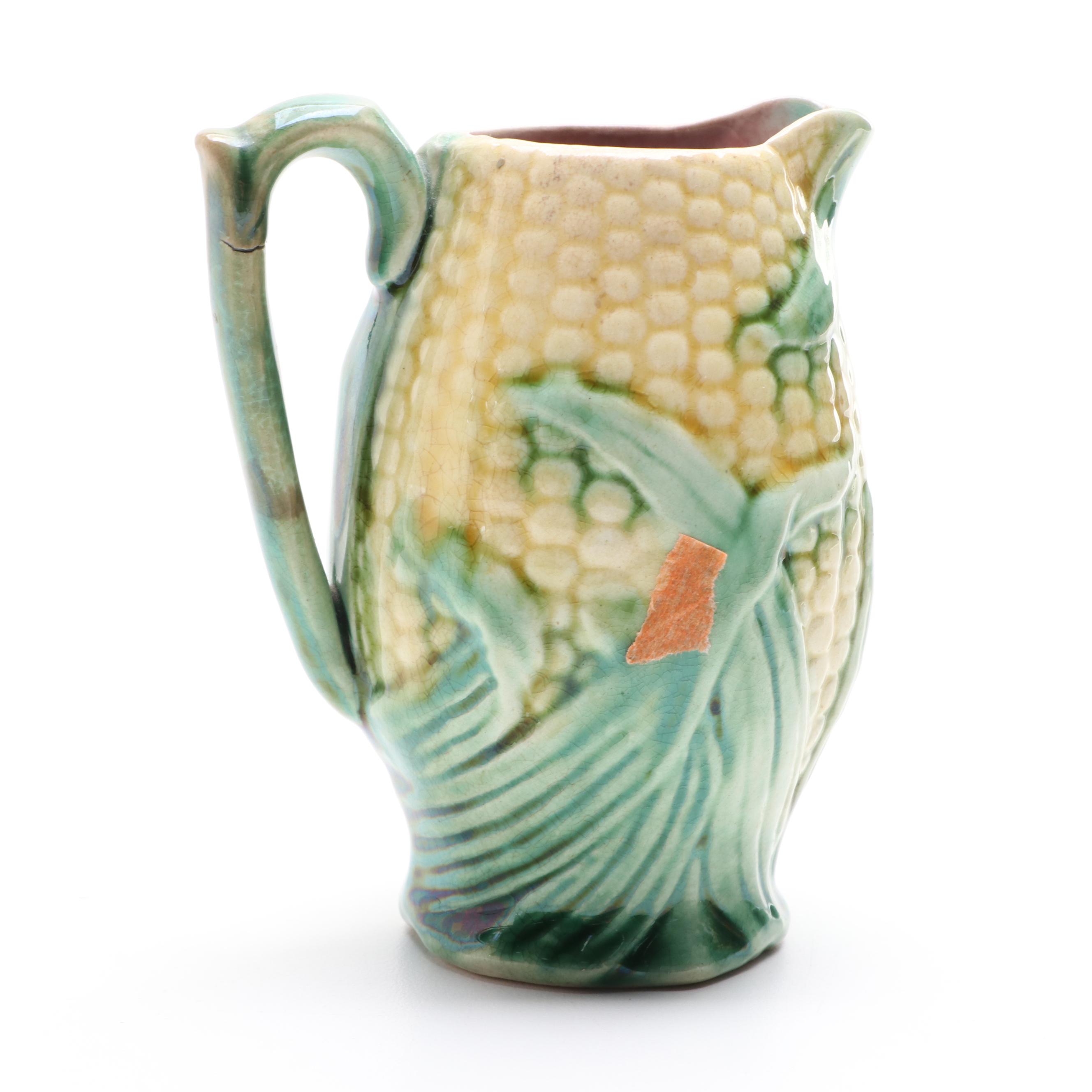 English and Other Majolica Pitchers, Late 19th/ Early 20th Century