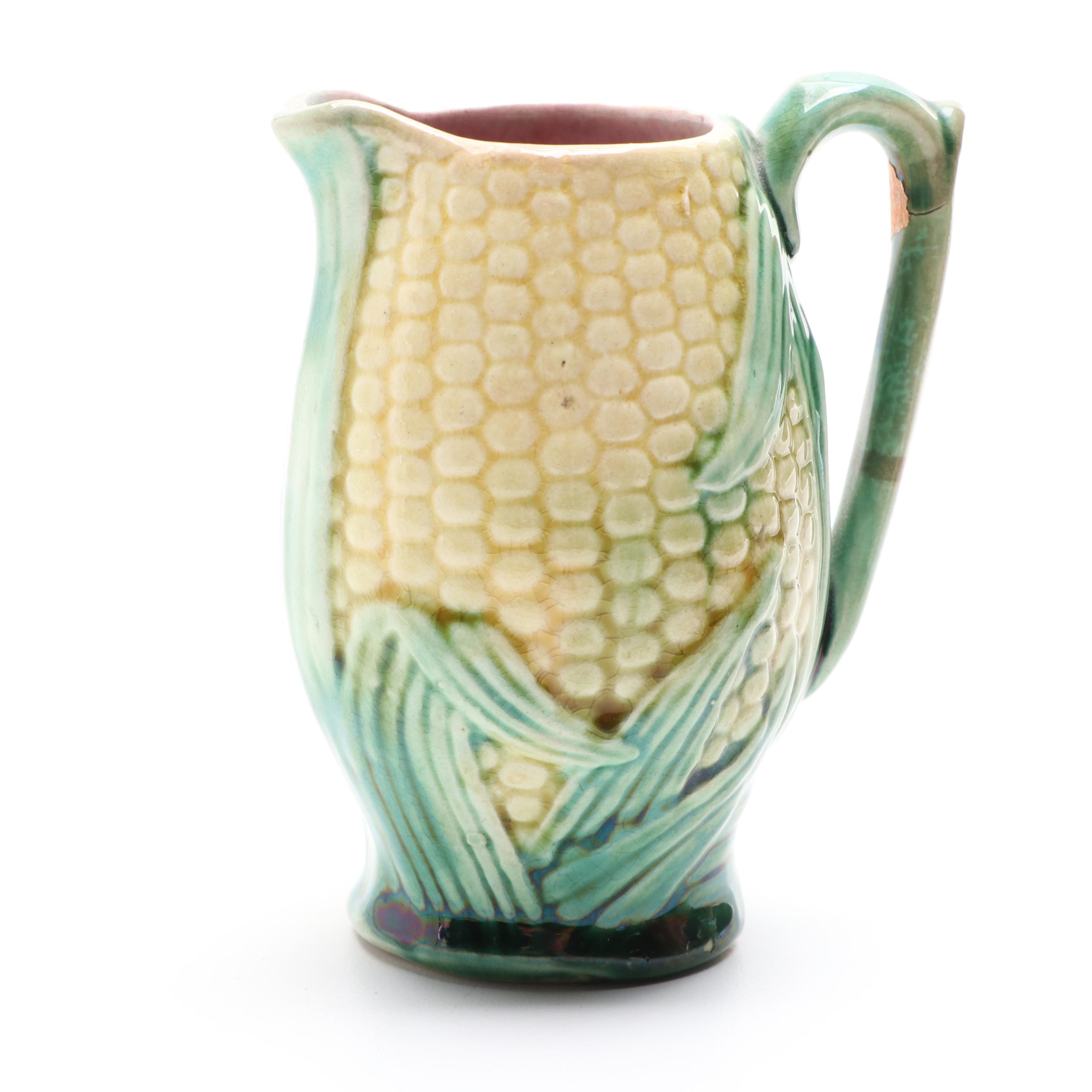English and Other Majolica Pitchers, Late 19th/ Early 20th Century