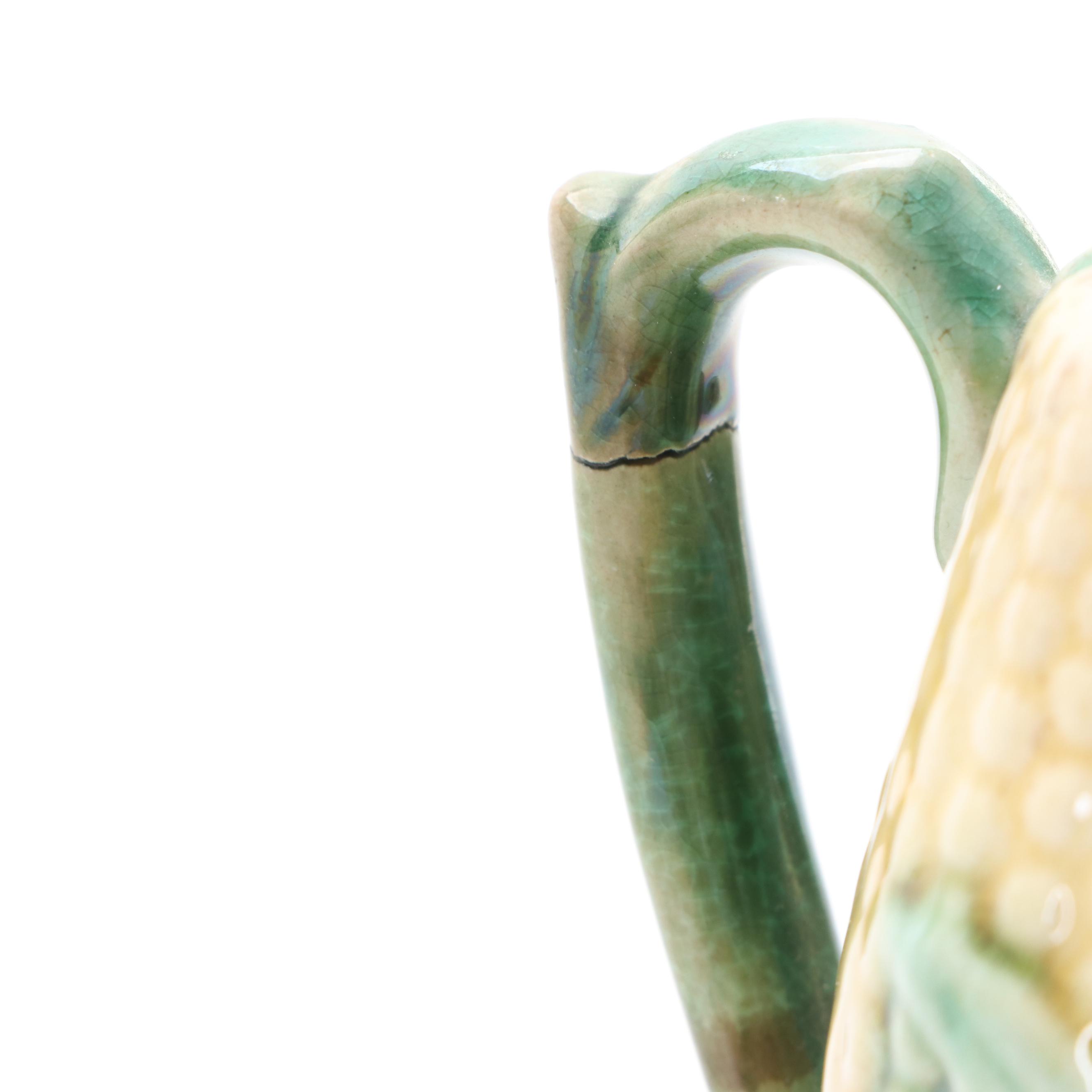 English and Other Majolica Pitchers, Late 19th/ Early 20th Century