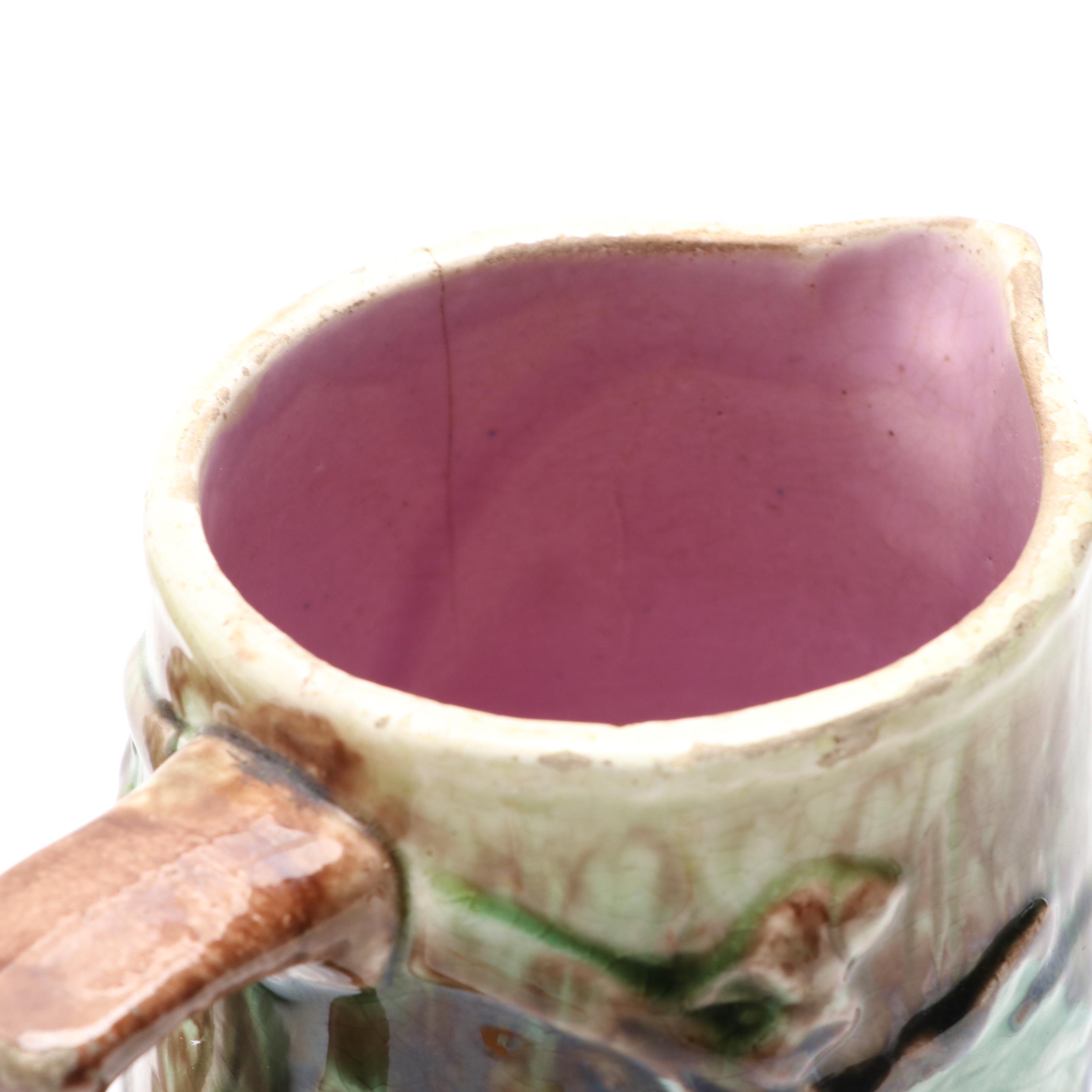 English and Other Majolica Pitchers, Late 19th/ Early 20th Century