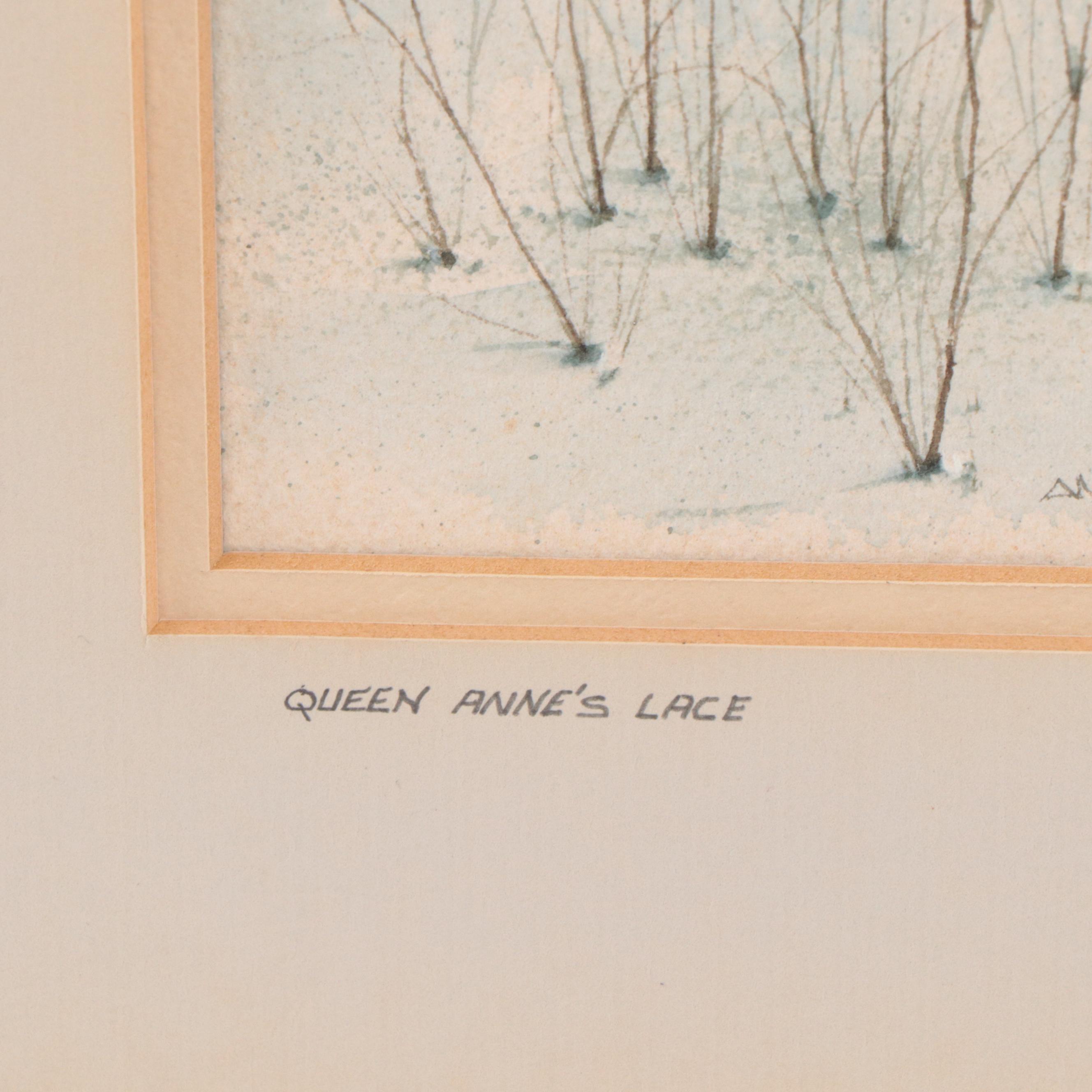 Andrew T. Stasky Watercolor Painting "Queen Anne's Lace," Circa 1974