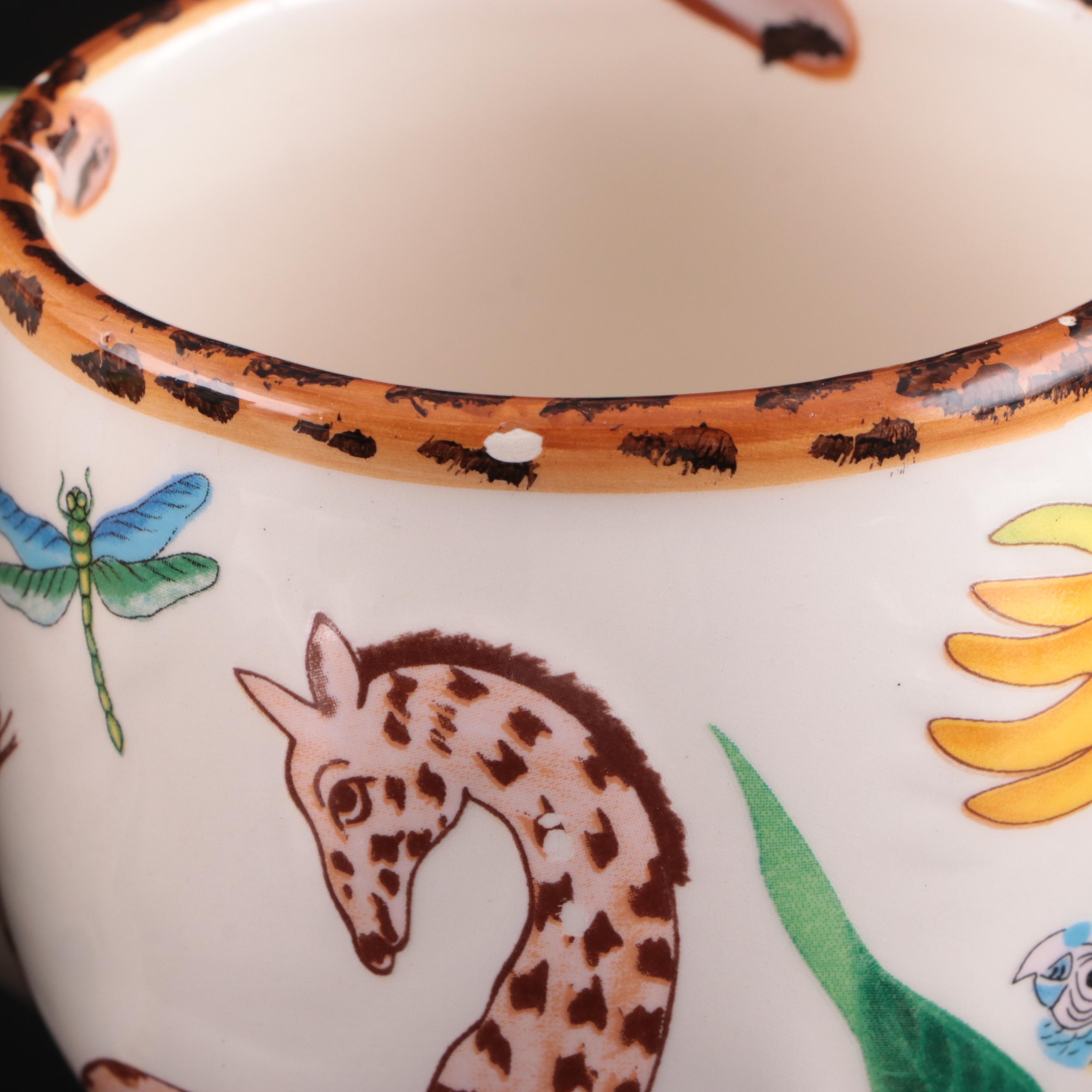 Lynn Chase "Jungle Jubilee" Ceramic Bowls and Mugs