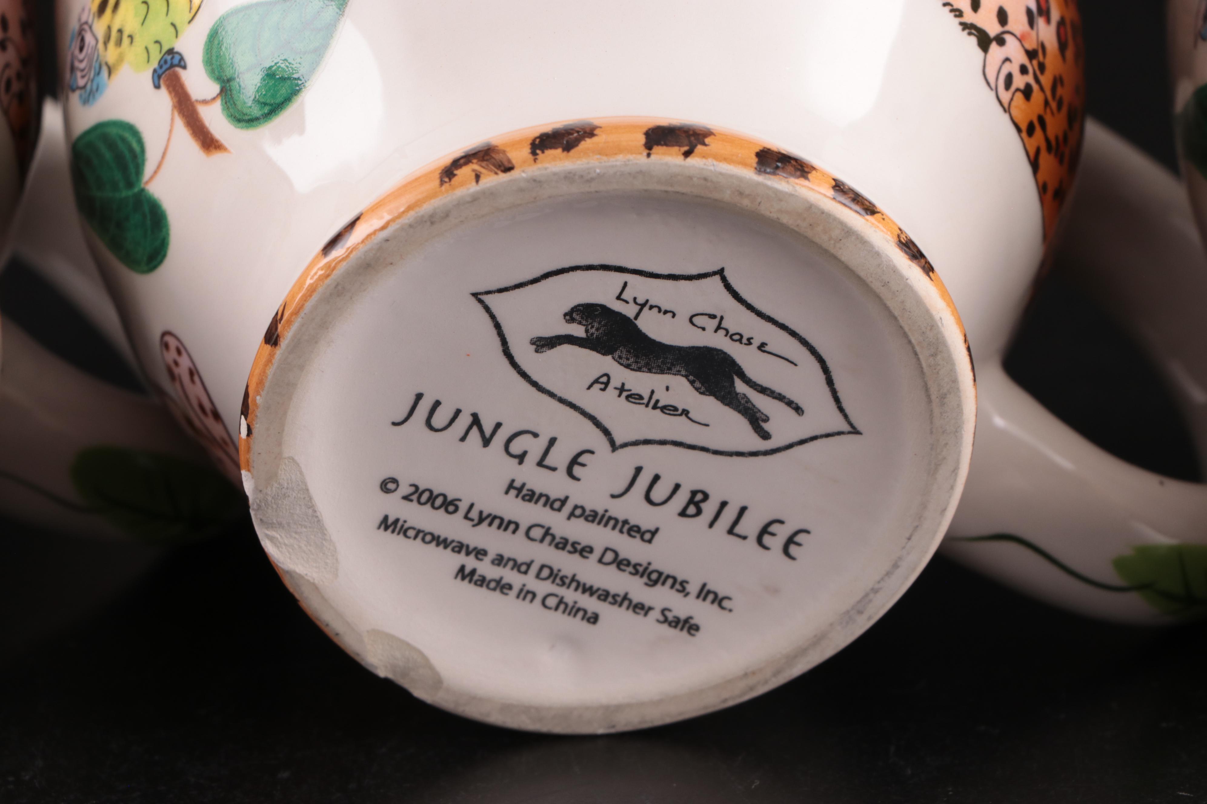 Lynn Chase "Jungle Jubilee" Ceramic Bowls and Mugs