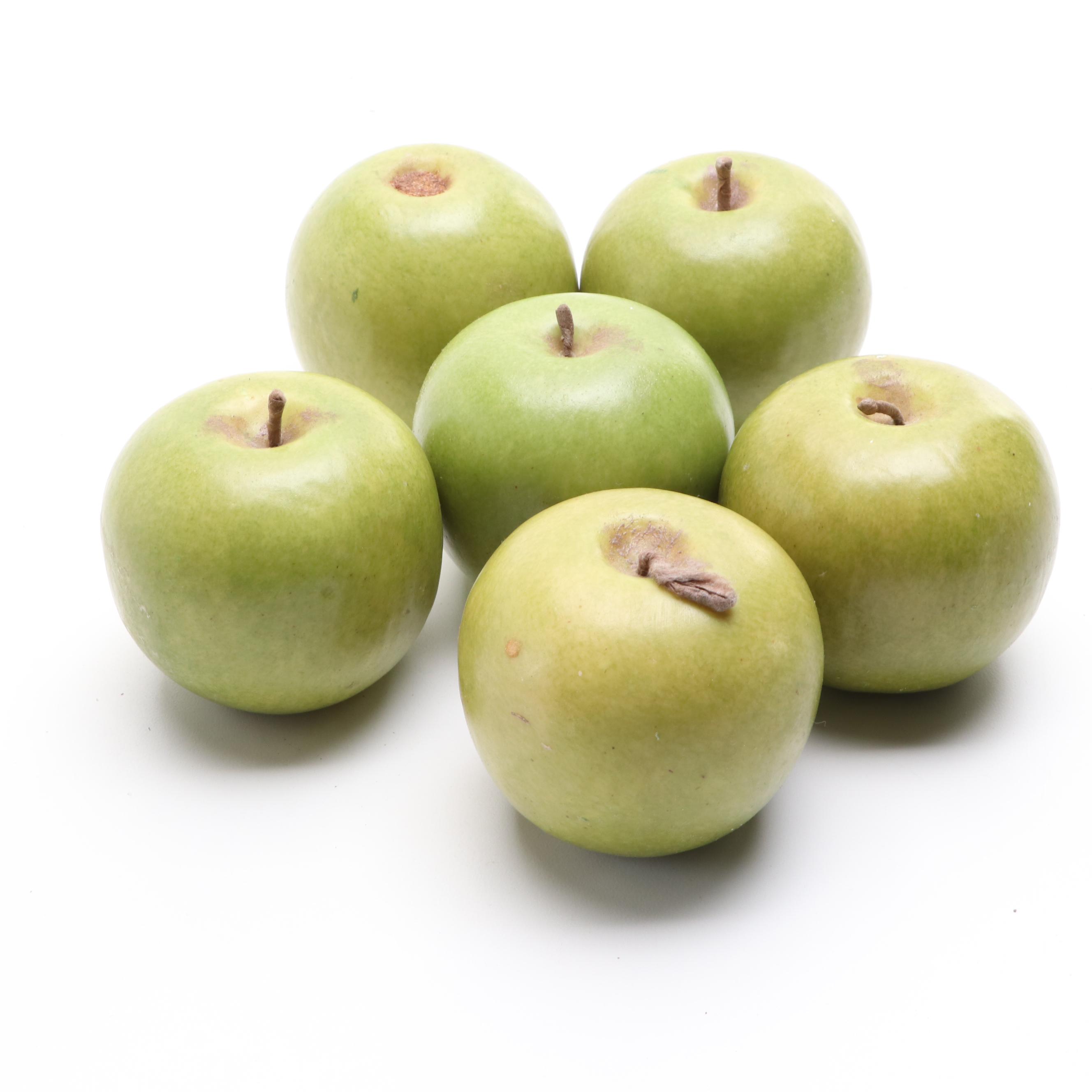 Hand Blown Glass Decorative Bowl with Composite Apples