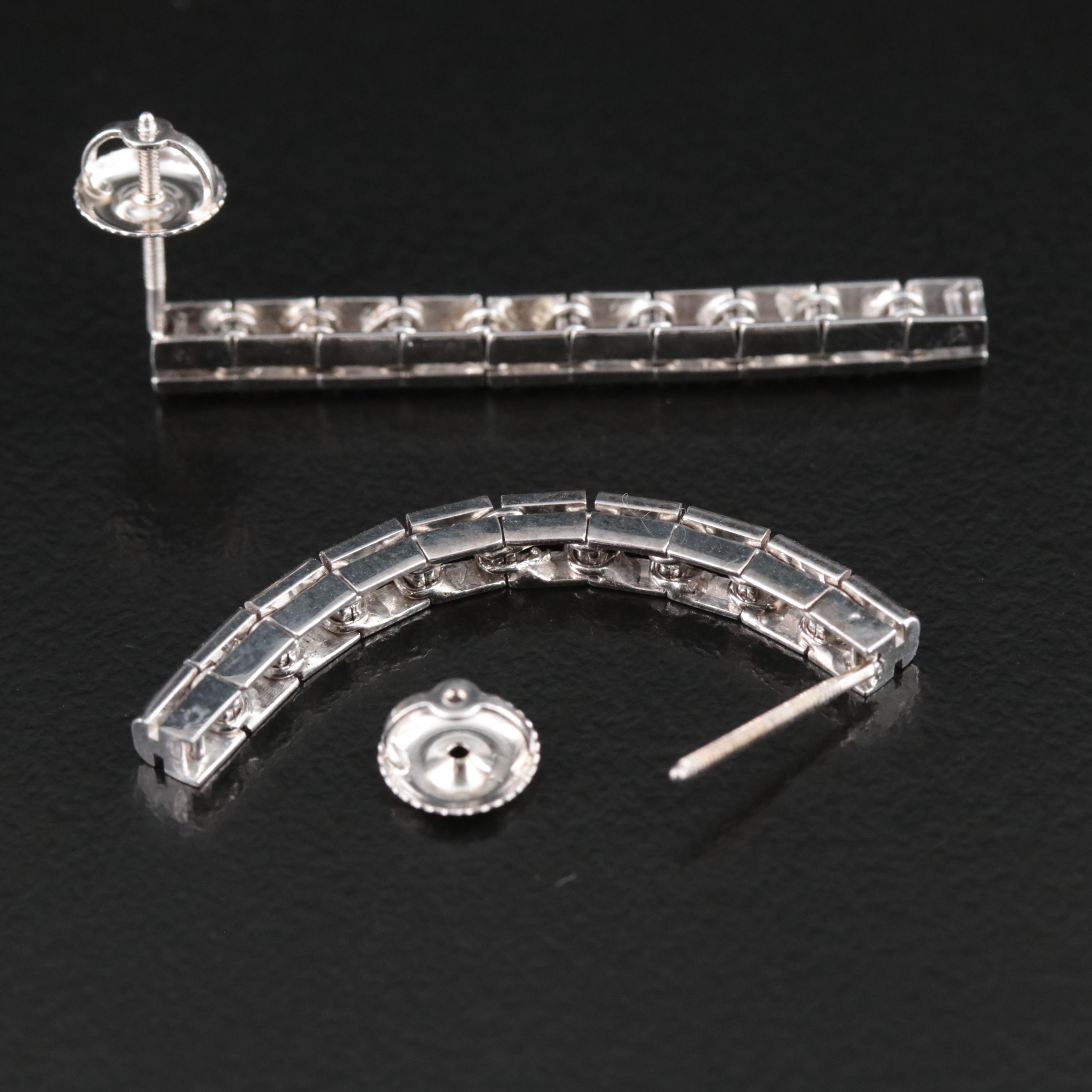 14K 0.50 CTW Diamond Line Drop Earrings