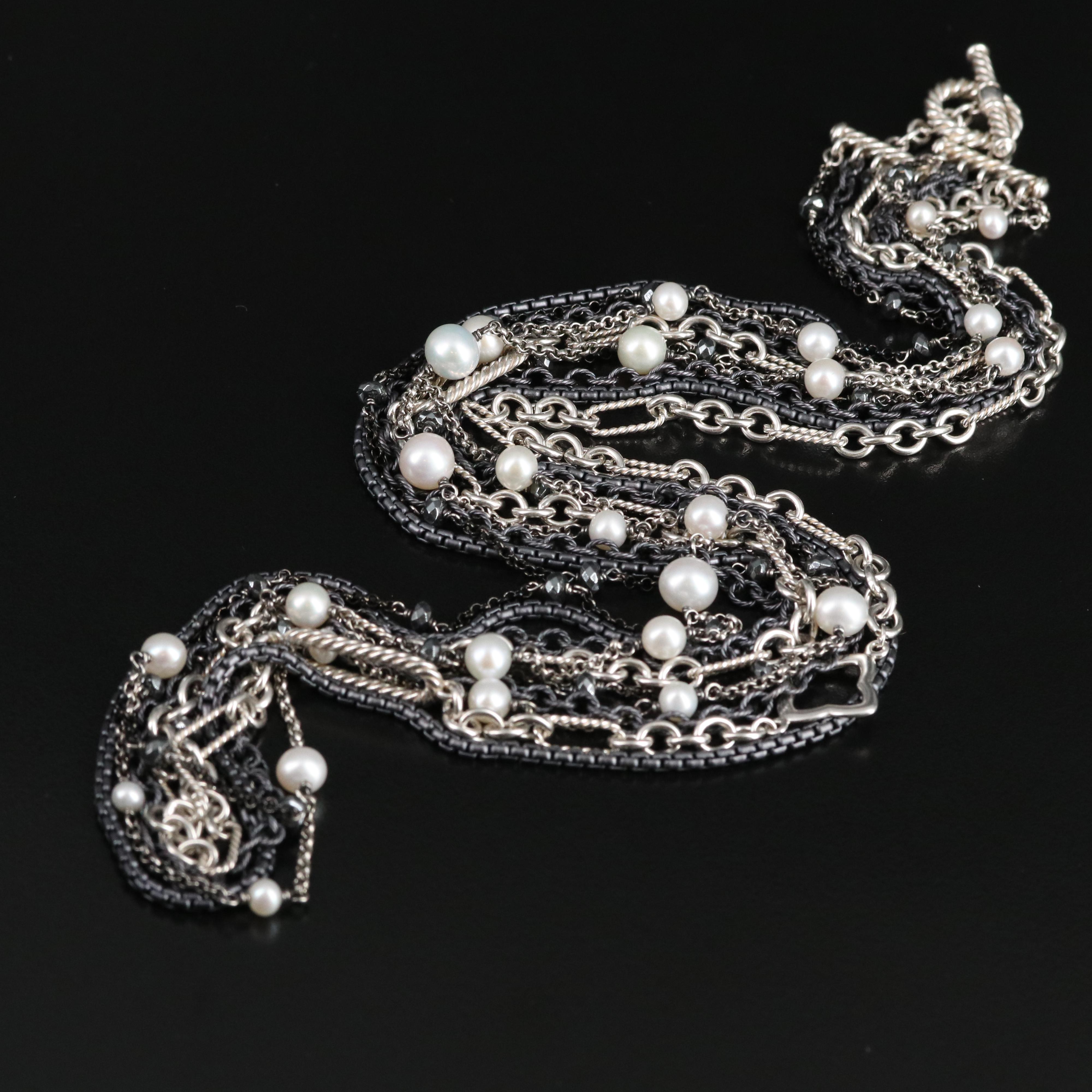David Yurman "Midnight Melange" Sterling Multi-Strand Necklace