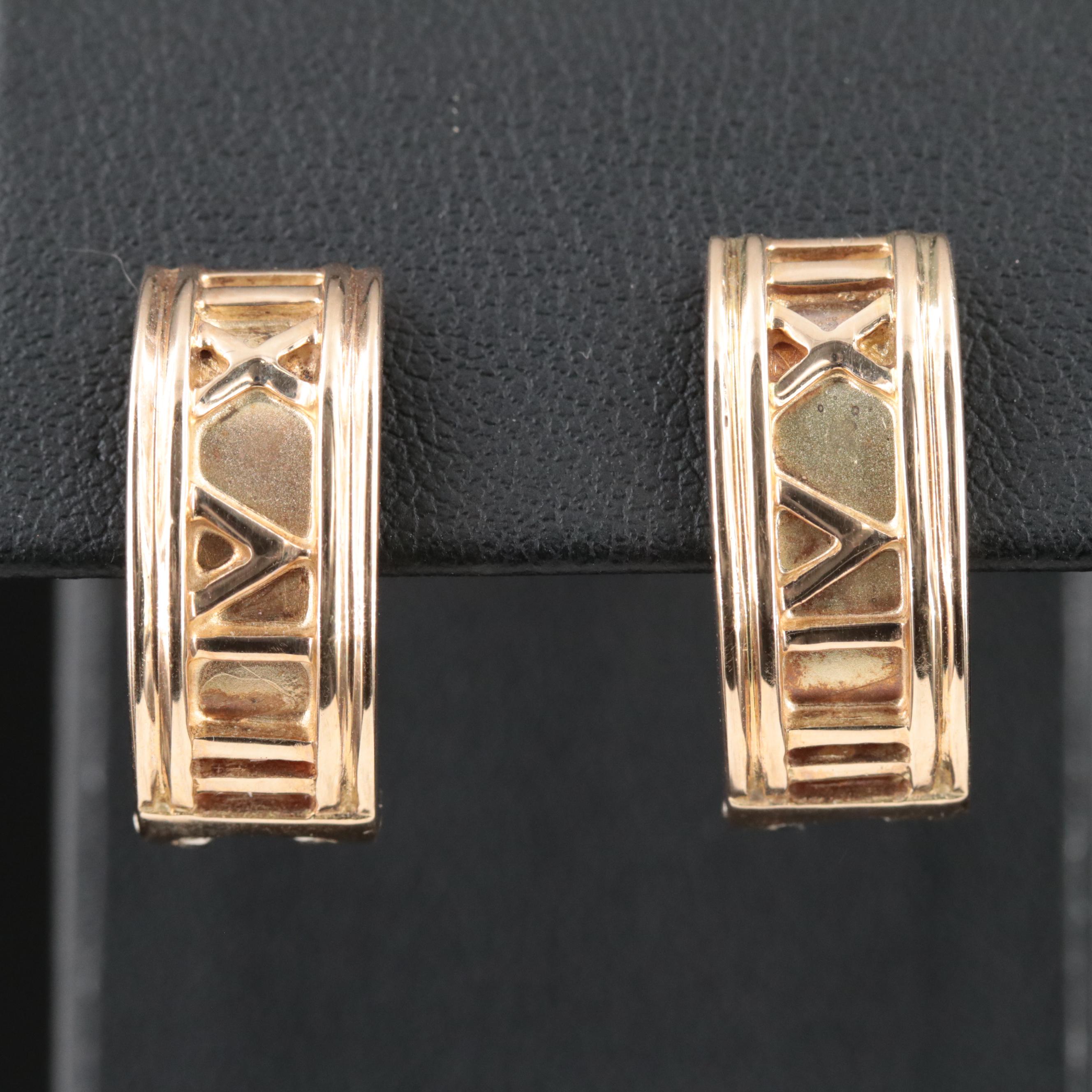 14K Roman Numeral Earrings