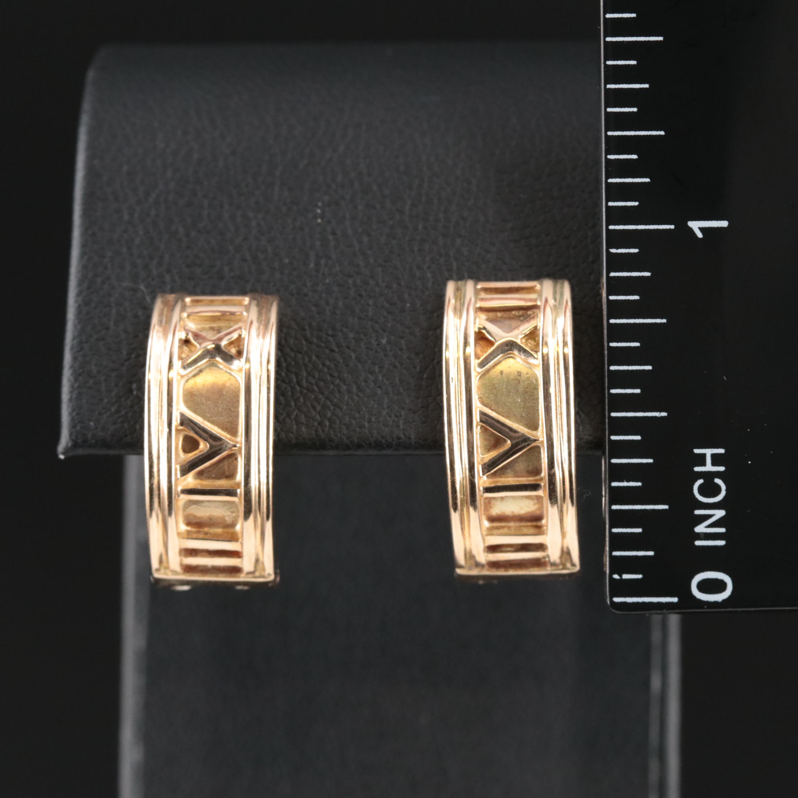14K Roman Numeral Earrings