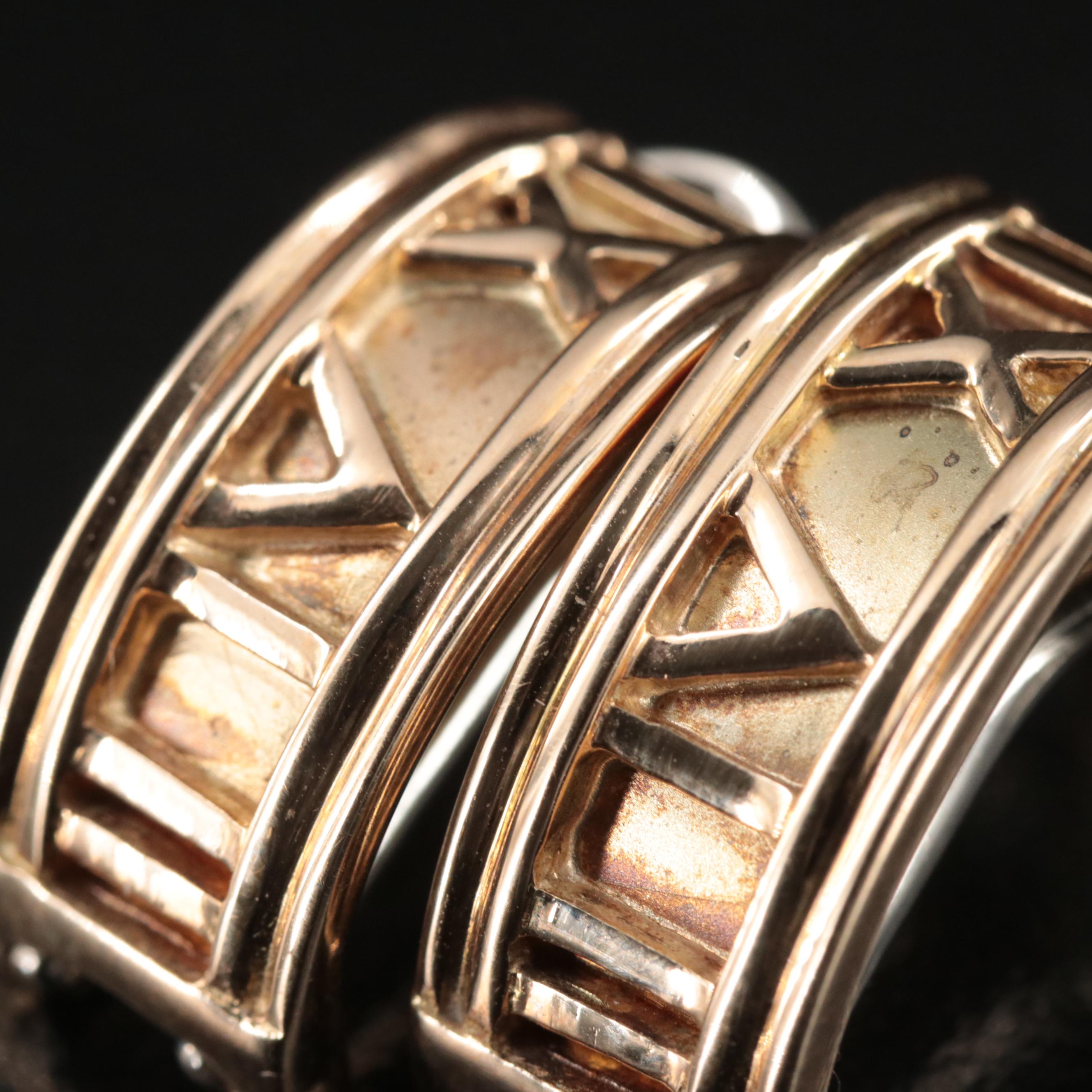 14K Roman Numeral Earrings