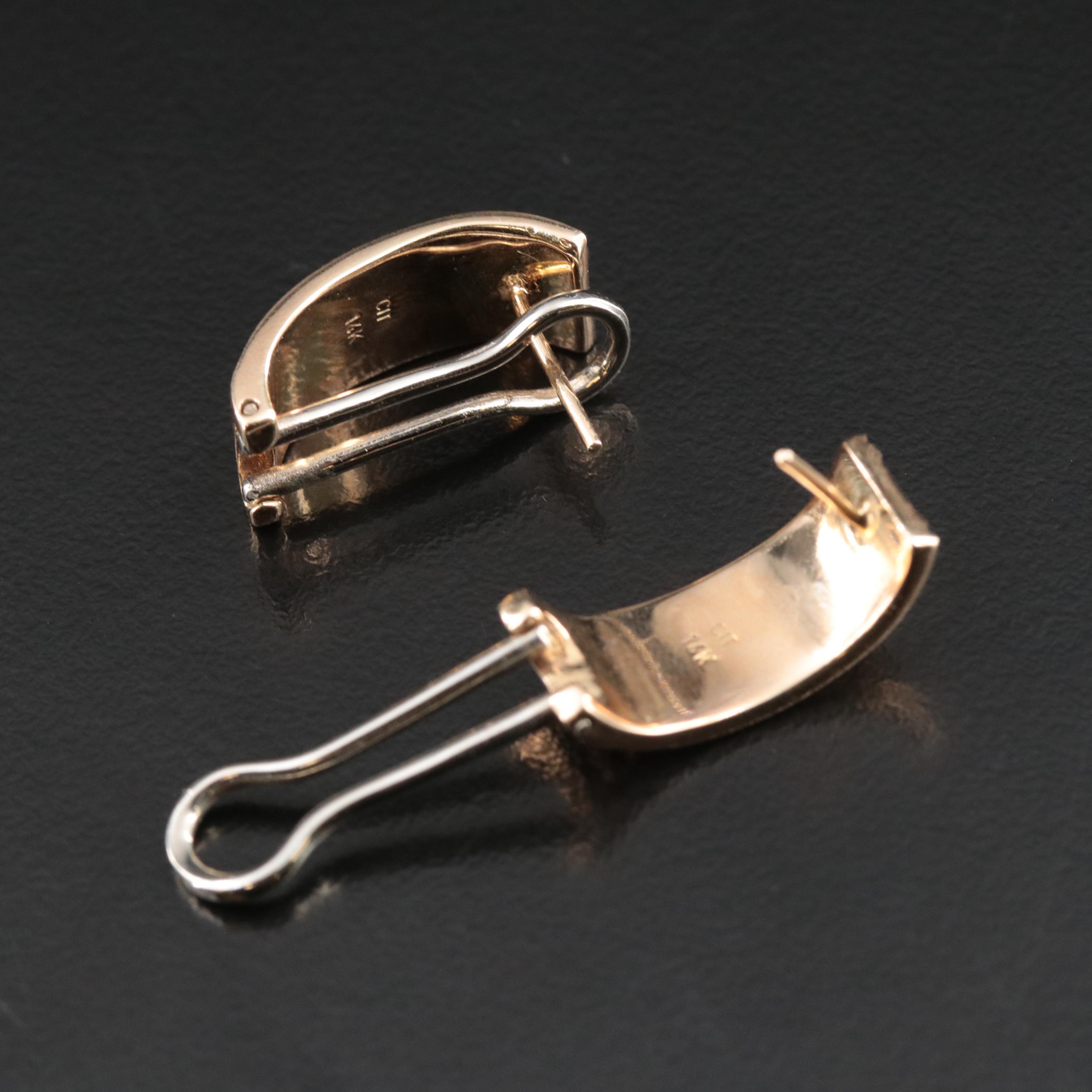 14K Roman Numeral Earrings