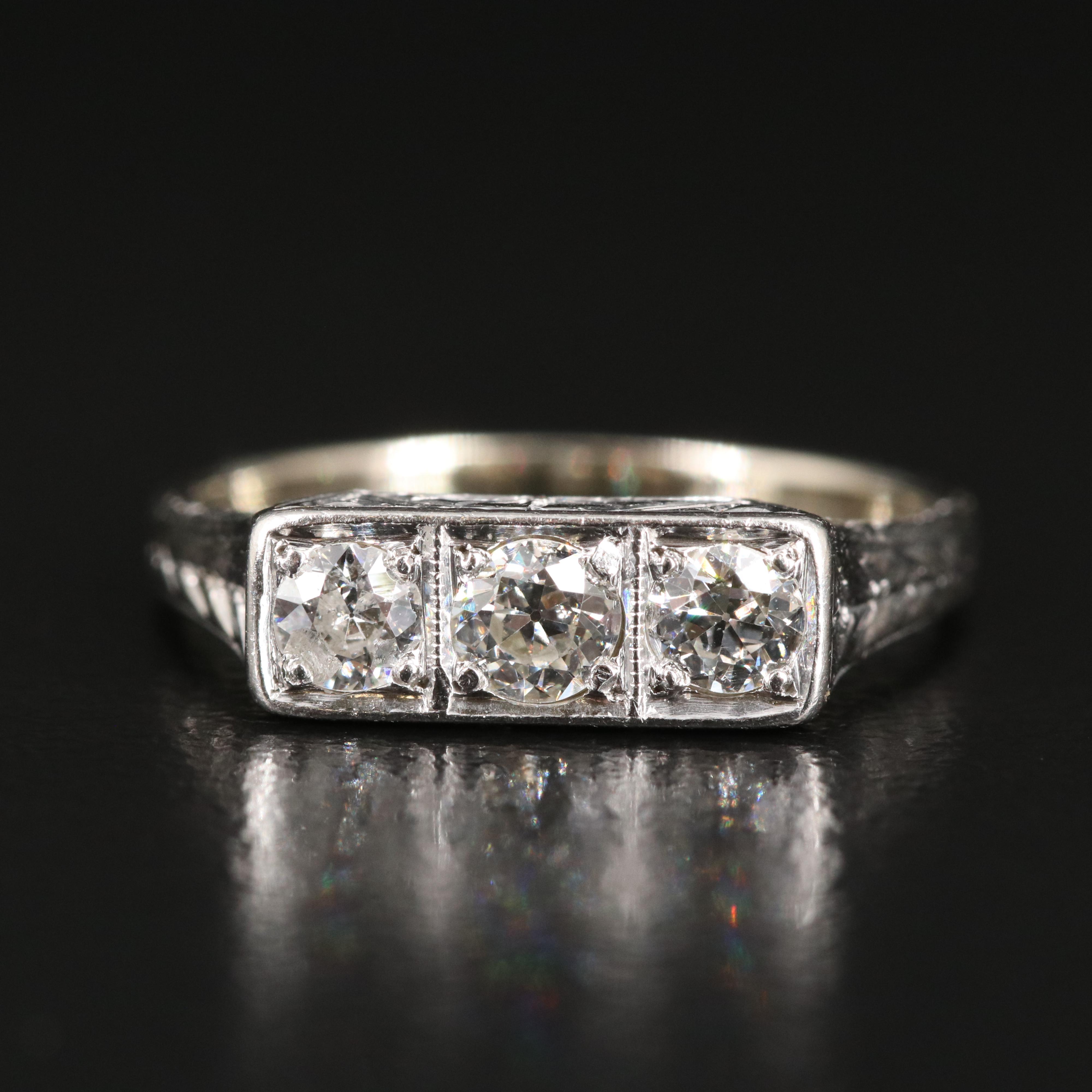 14K 0.39 CTW Diamond Ring with Platium Accents