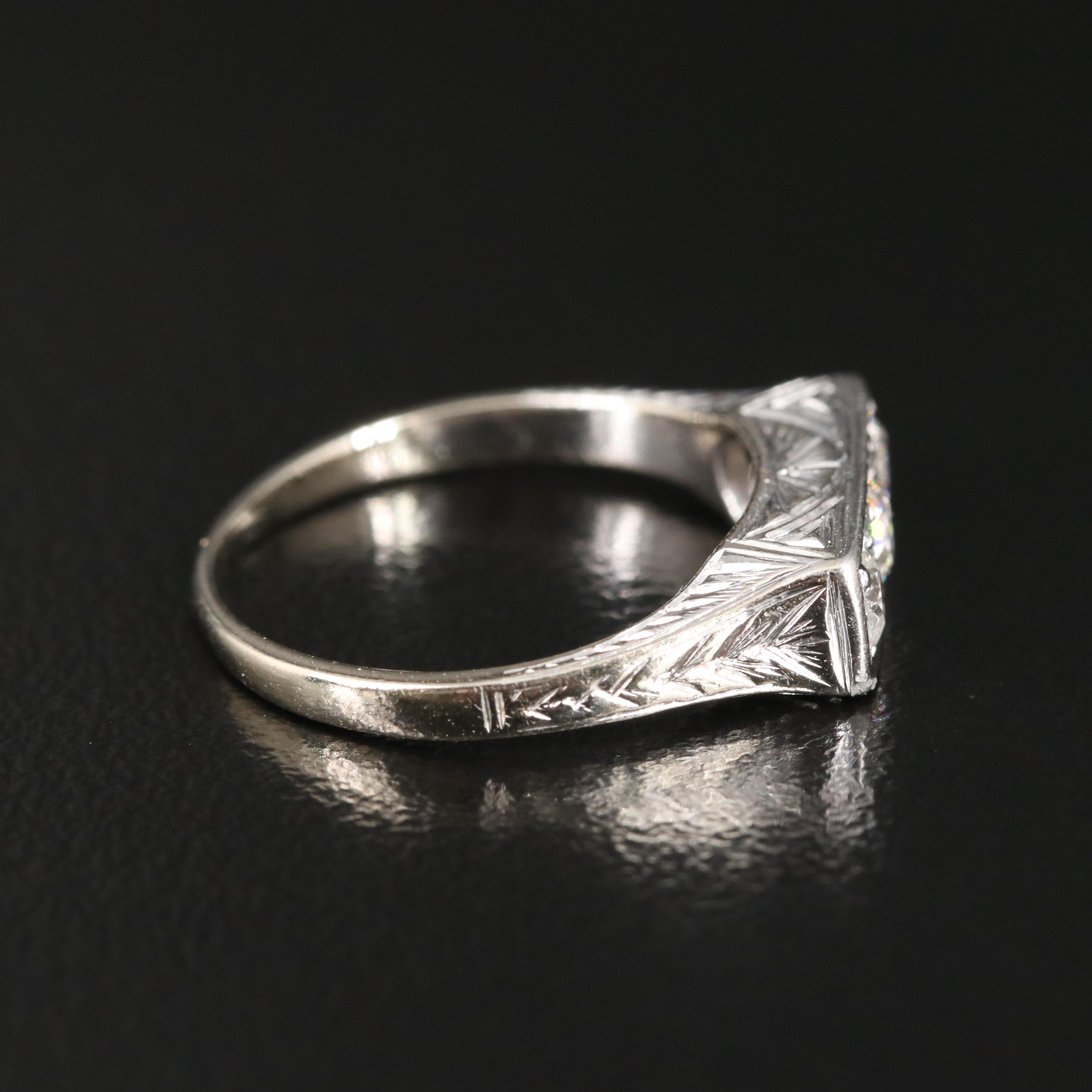 14K 0.39 CTW Diamond Ring with Platium Accents